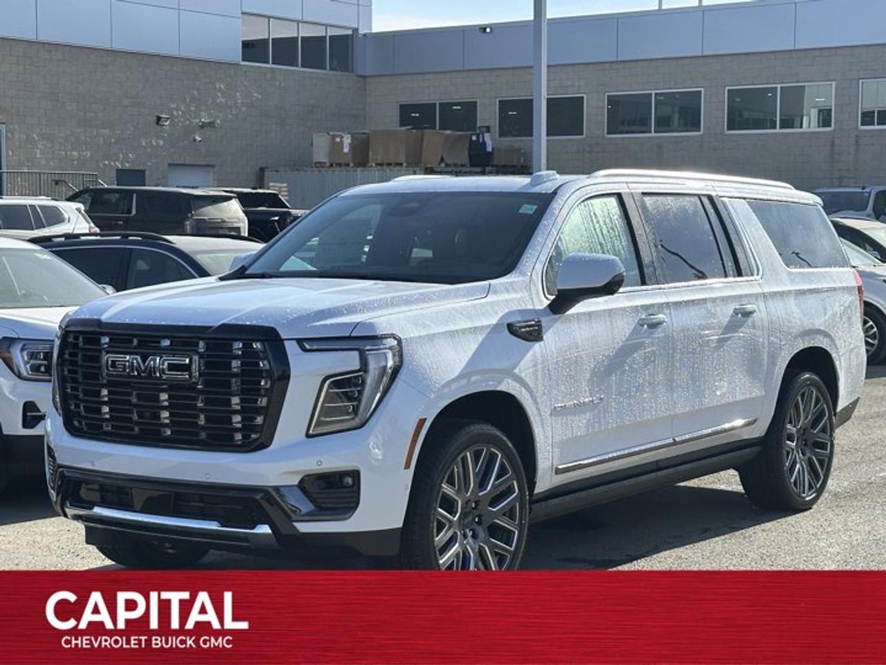 This GMC Yukon XL delivers a Gas V8 6.2L/ engine powering this Automatic transmission. TRANSMISSION, 10-SPEED AUTOMATIC electronically controlled with overdrive, includes Traction Select System including tow/haul (STD), NIGHT VISION, THERMAL IMAGING including daytime functionality, includes (ZM1) Enhanced Trailering Technology Package, LPO, PREMIUM FLOOR LINERS, 1ST AND 2ND ROWS WITH BRAND BADGING (dealer-installed).* This GMC Yukon XL Features the Following Options *LPO, FLOOR LINER PACKAGE (dealer-installed) (Includes (AAK) 1st and 2nd row premium floor liners, LPO, (RIB) 3rd row all-weather floor liners, LPO and (CAV) all-weather cargo mat, LPO.) , LPO, ALL-WEATHER CARGO MAT (dealer-installed), GLACIER WHITE TRICOAT, ENGINE, 6.2L ECOTEC3 V8 with Dynamic Fuel Management, Direct Injection and Variable Valve Timing, includes aluminum block construction (420 hp [313 kW] @ 5600 rpm, 460 lb-ft of torque [624 Nm] @ 4100 rpm) (STD), ENGINE BLOCK HEATER, DENALI ULTIMATE PREFERRED EQUIPMENT GROUP Includes Standard Equipment, 3 YEARS SIRIUSXM SiriusXM Extended Service subscription will stop at the end of the applicable subscription period unless you decide to continue service. Plan is non-transferable and non-refundable. Service subject to the SiriusXM Customer Agreement and Privacy Policy, visit siriusxm.ca/terms to see complete terms and how to cancel which includes online methods or calling 1-888-539-7474. Some services, content and features are subject to device capabilities, an active data connection enabled in the vehicle and location availability. All fees, content and features are subject to change. Content varies by subscription plan. SiriusXM and related logos are trademarks of Sirius XM Radio Inc. and its respective subsidiaries.), Wireless Phone Charging, for portable devices, Wireless Apple CarPlay/Wireless Android Auto, Wipers, front intermittent, Rainsense.* Stop By Today *Stop by Capital Chevrolet Buick GMC Inc. located at 13103 Lake Fraser Drive SE, Calgary, AB T2J 3H5 for a quick visit and a great vehicle!