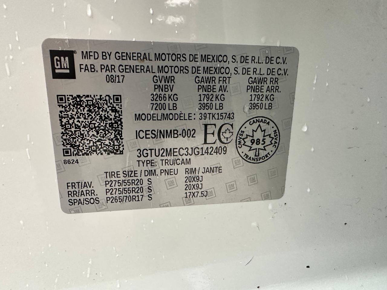 2018 GMC Sierra 1500 SLE Elevation4X4 Crew 5.3L V8 CarPlay BackupCam XM Photo