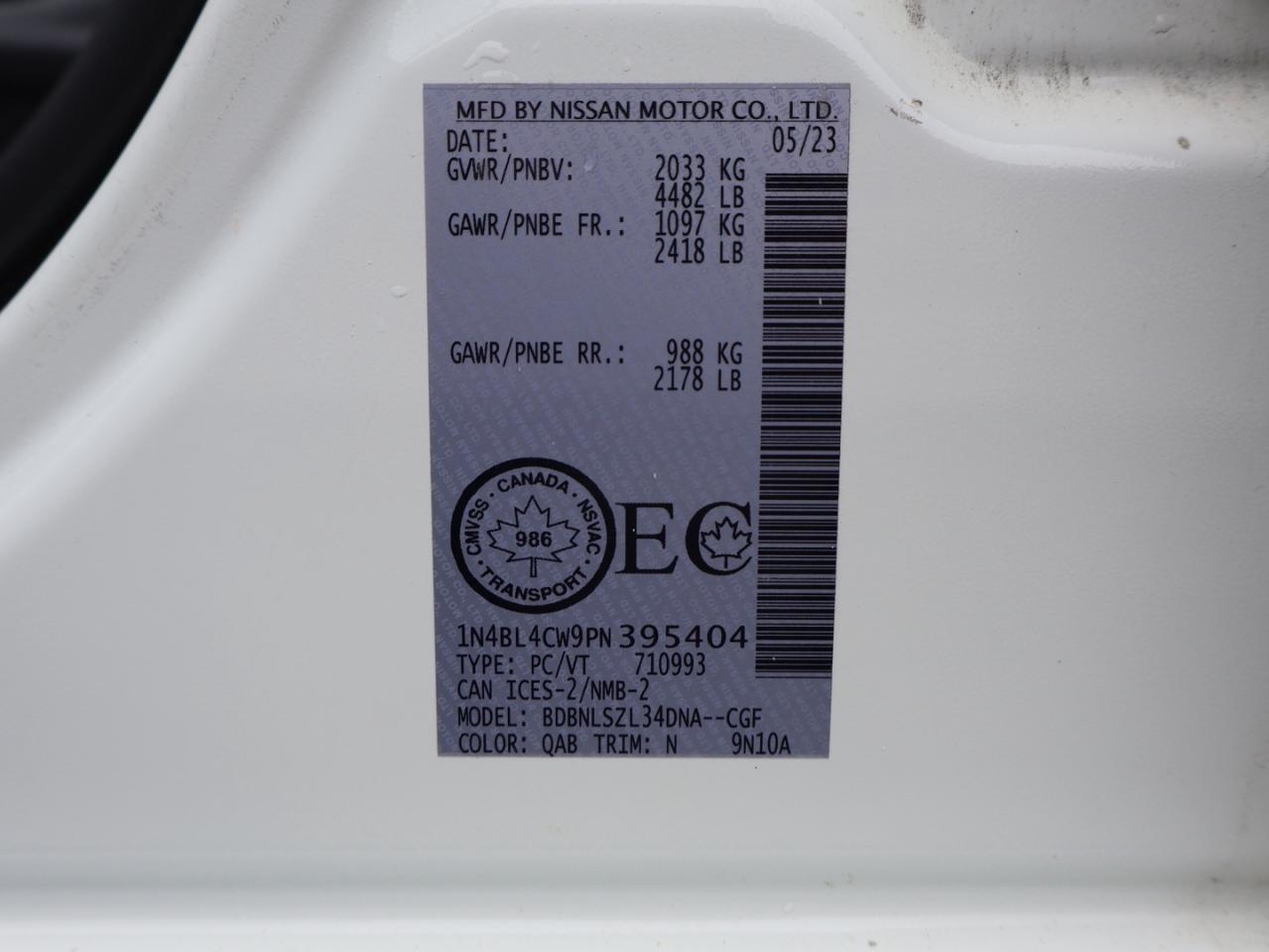 2023 Nissan Altima SR AWD CERTIFIED CAMERA BLUETOOTH LEATHER HEATED SEATS SUNROOF CRUISE ALLOYS Photo