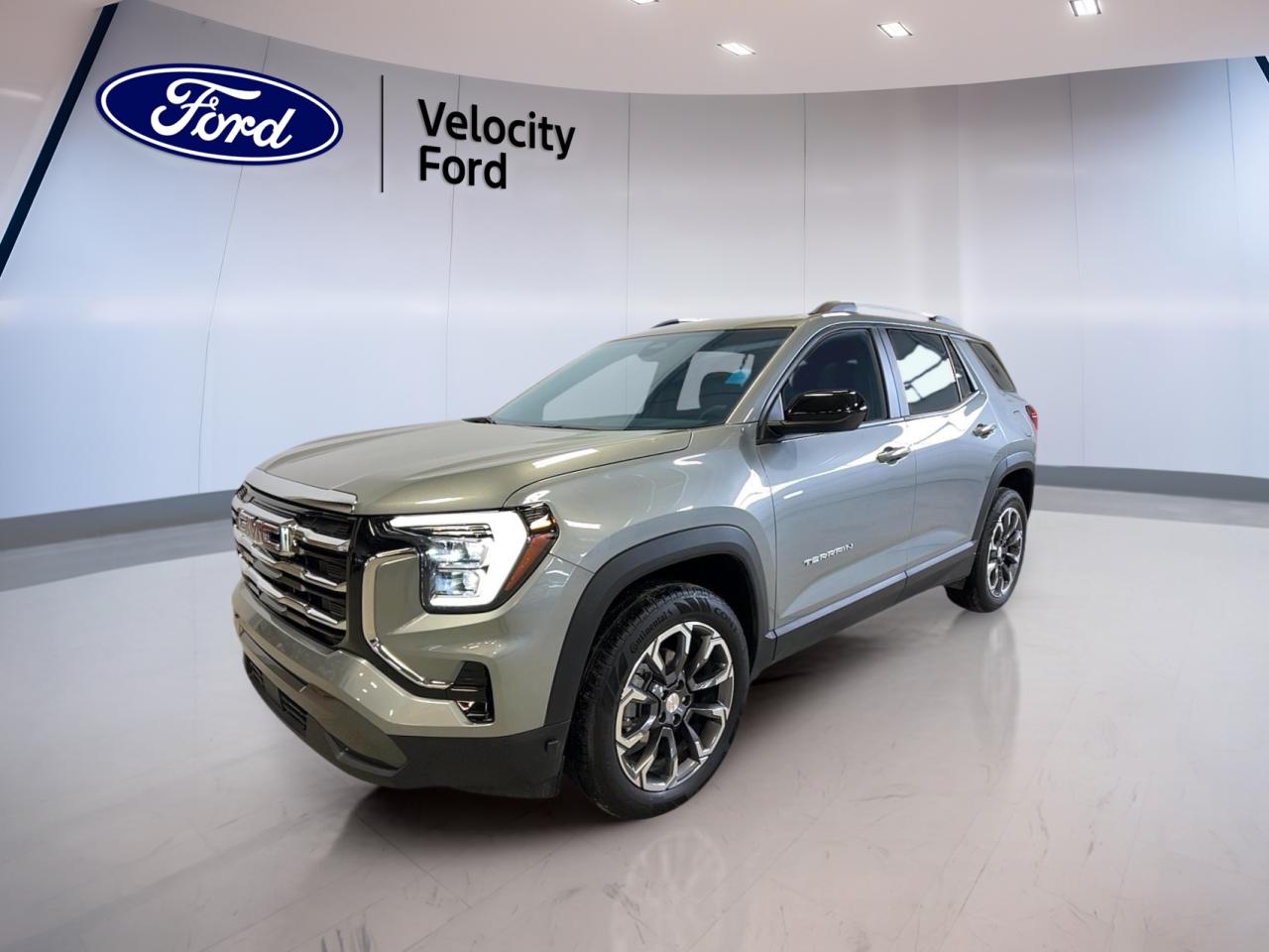 Experience modern versatility with the 2025 GMC Terrain Elevation AWD, now available at Velocity Ford in Moose Jaw. This used SUV, finished in a refined silver exterior with a black interior, combines urban style with advanced features. With just 30,231 km on the odometer, its ready to deliver reliable performance and comfort for your daily journeys.

FEATURES OF THE Terrain Elevation AWD  
»» Distinctive silver exterior with black interior  
»» 1.5-litre gas engine and 8-speed automatic transmission  
»» All-wheel drive for improved traction  
»» Four-door configuration for easy access  

ADVANCED SAFETY FEATURES  
»» Lane departure warning for proactive accident prevention  
»» Blind spot monitor for added awareness  
»» Backup camera for confident reversing  
»» Side impact and head side airbags for protection  

PERFORMANCE AND EFFICIENCY  
»» 1.5-litre gas engine for balanced power  
»» 8-speed automatic transmission for smooth shifting  
»» All-wheel drive for enhanced road grip  
»» Dual shift mode for adaptable driving  

COMFORT AND CONVENIENCE  
»» Heated front seats for winter comfort  
»» Remote starter for easy cold mornings  
»» Front air conditioning for year-round comfort  
»» Illuminated vanity mirrors for added convenience  

TECHNONOLGY AND CONNECTIVITY  
»» Navigation system (GPS) for effortless guidance  
»» Bluetooth integration for hands-free calls  
»» WiFi hotspot for on-the-go connectivity  
»» Satellite radio for diverse entertainment options  

CARGO SPACE  
»» Spacious rear cargo area for luggage  
»» Split-folding rear seats for flexible storage  
»» Spare tire included for peace of mind  
»» Easy-access rear hatch for convenience  

WHAT OTHER OWNERS LIKE  
»» User-friendly infotainment and navigation system  
»» Comfortable heated seating for driver and passenger  
»» Practical all-wheel drive in Canadian conditions  
»» Advanced driver assistance features  

This 2025 GMC Terrain Elevation AWDs VIN is: 3GKALUEGXSL288029.