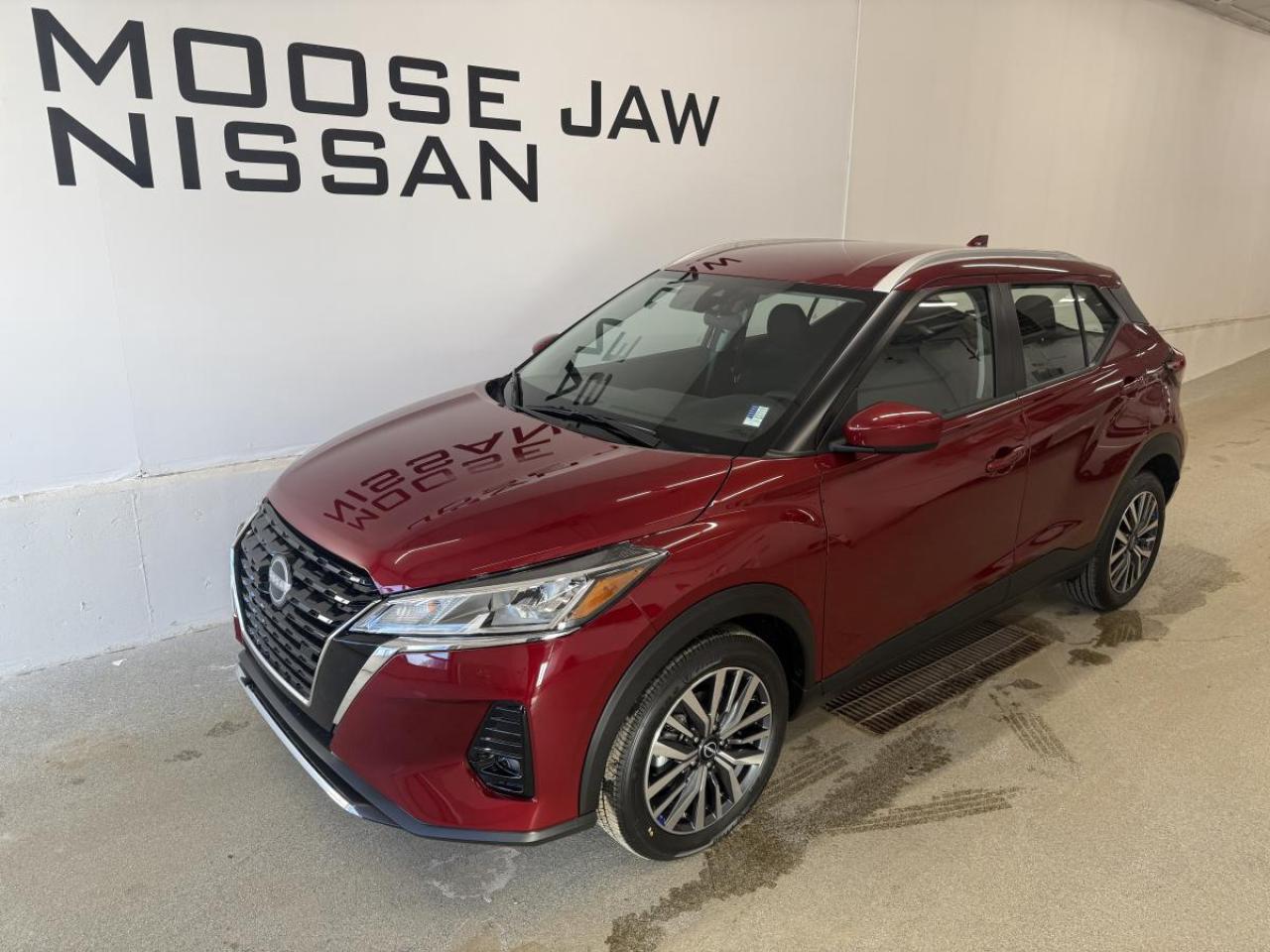 Experience the excitement of driving a brand new 2025 Nissan Kicks Play SV, now available at Moose Jaw Nissan in Moose Jaw. With its eye-catching red exterior and modern black interior, this Kicks Play SV offers a perfect blend of style, comfort, and advanced technology. Enjoy the confidence of owning a vehicle equipped for both city adventures and daily commutes.

TRUCK FEATURES
»» Compact design for urban manoeuvrability
»» Front-wheel drive for efficient traction
»» Versatile cargo capacity for everyday needs
»» Lightweight build for improved fuel efficiency

ADVANCED SAFETY FEATURES
»» Advanced airbag system for driver and passengers
»» Anti-lock braking system for controlled stops
»» Vehicle Dynamic Control for enhanced stability
»» Traction control system for secure handling

PERFORMANCE AND EFFICIENCY
»» 1.6L DOHC 16V 4-cylinder engine
»» Xtronic CVT (Continuously Variable Transmission)
»» Remote engine start for added convenience
»» Front-wheel drive for responsive performance

COMFORT AND CONVENIENCE
»» Spacious black interior with ergonomic layout
»» Air conditioning for year-round comfort
»» Power windows and door locks
»» Tilt and telescopic steering wheel

TECHNOLOGY AND CONNECTIVITY
»» Remote engine start for easy mornings
»» Modern infotainment system for entertainment
»» USB ports for device charging
»» Bluetooth connectivity for hands-free calls

CARGO SPACE
»» Flexible rear cargo area for storage
»» Split-folding rear seats for larger items
»» Ample space for groceries or gear
»» Low loading height for easy access

WHAT OTHER OWNERS LIKE
»» Smooth and efficient Xtronic CVT transmission
»» Easy-to-use remote engine start feature
»» Practical cargo space for daily errands
»» Comfortable ride for city driving

This 2025 Nissan Kicks Play SVs VIN is: 3N1CP5CV4SL510891.