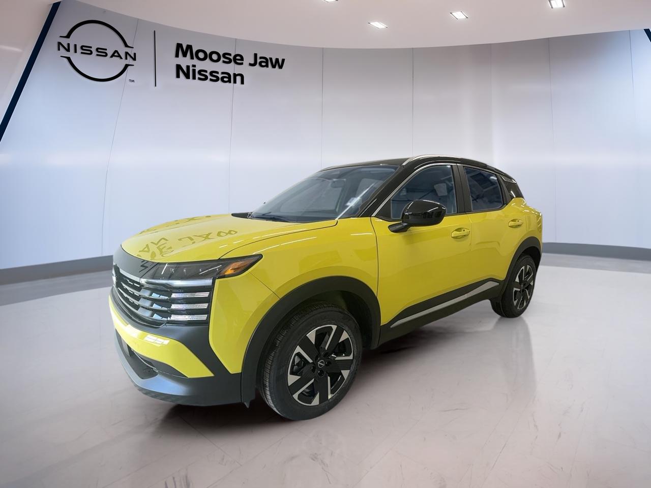 Experience the confidence of driving a brand new 2026 Nissan Kicks SV, now available at Moose Jaw Nissan. This compact SUV arrives in a dynamic two-tone black exterior paired with a sleek black interior, making it an appealing choice for urban explorers and weekend adventurers alike. Its advanced Xtronic CVT transmission and intelligent all-wheel drive deliver smooth, responsive performance in all conditions.

TRUCK FEATURES
»» All-wheel drive for enhanced traction
»» 2.0L DOHC 4-cylinder engine for efficiency
»» Xtronic CVT for seamless gear transitions
»» Compact SUV versatility for urban driving

ADVANCED SAFETY FEATURES
»» Comprehensive airbag system for occupant protection
»» Anti-lock braking system for controlled stops
»» Traction control for improved stability
»» Tire pressure monitoring system for safety

PERFORMANCE AND EFFICIENCY
»» 2.0L DOHC 4-cylinder engine delivers strong power
»» Xtronic CVT optimizes fuel efficiency
»» All-wheel drive adapts to changing road conditions
»» Smooth acceleration for city and highway driving

COMFORT AND CONVENIENCE
»» Spacious cabin with flexible seating
»» Automatic climate control for year-round comfort
»» Power windows and door locks for ease
»» Ample legroom for all passengers

TECHNOLOGY AND CONNECTIVITY
»» Advanced infotainment system for entertainment
»» Bluetooth connectivity for hands-free calls
»» USB ports for device charging
»» Clear digital displays for vital information

CARGO SPACE
»» Flexible cargo area for daily needs
»» Split-folding rear seats for larger items
»» Low cargo floor for easy loading
»» Multiple storage compartments for convenience

WHAT OTHER OWNERS LIKE
»» Confident all-wheel drive performance
»» Efficient and reliable 2.0L engine
»» User-friendly technology features
»» Comfortable ride quality for city driving

This 2026 Nissan Kicks SVs VIN is: 3N8AP6CB0TL359120.