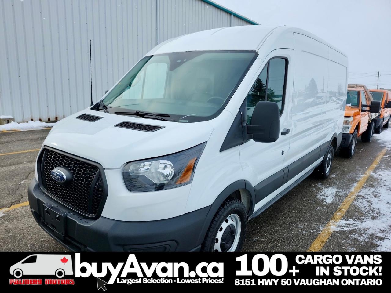 2021 Ford Transit Cargo Van Cargo 148" Mid Roof + Divider Photo0
