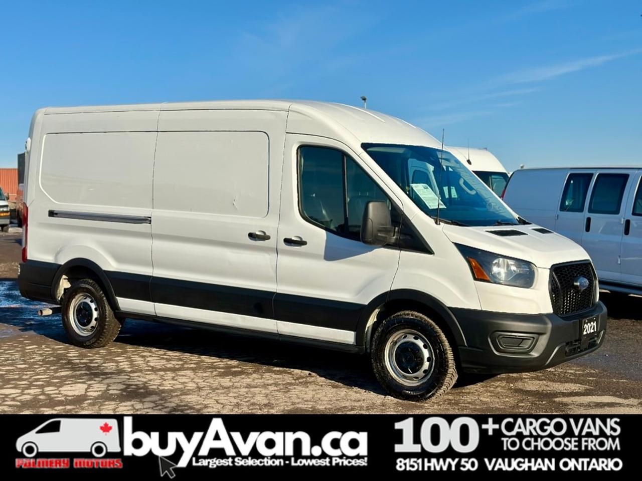 2021 Ford Transit Cargo Van Cargo 148 WB Mid Roof + Divider   CERTIFIED Photo