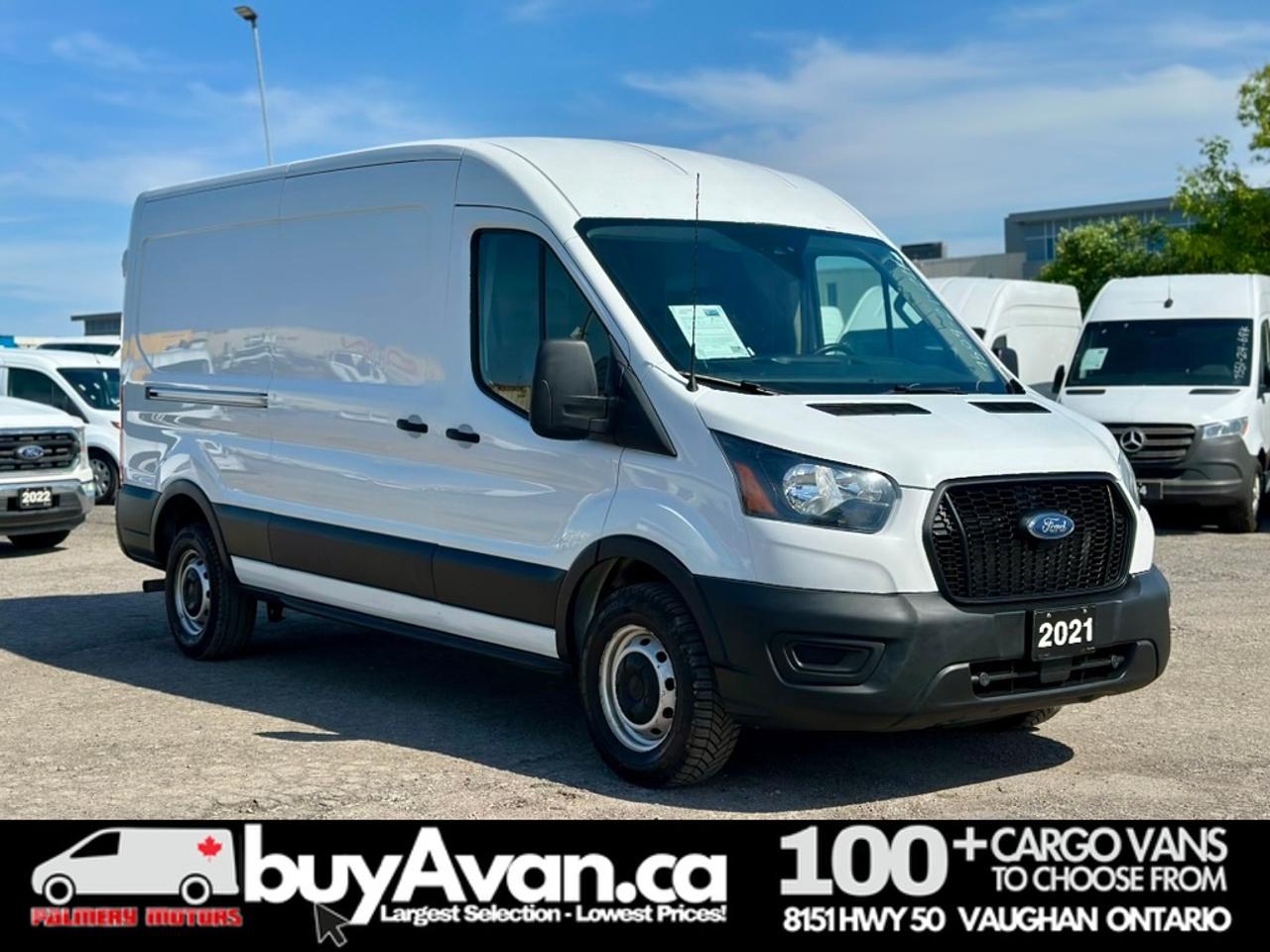 2021 Ford Transit Cargo Van Cargo 148 WB Mid Roof + Divider   CERTIFIED Photo