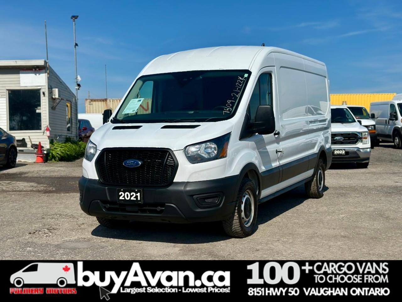 2021 Ford Transit Cargo Van Cargo 148 WB Mid Roof + Divider   CERTIFIED Photo