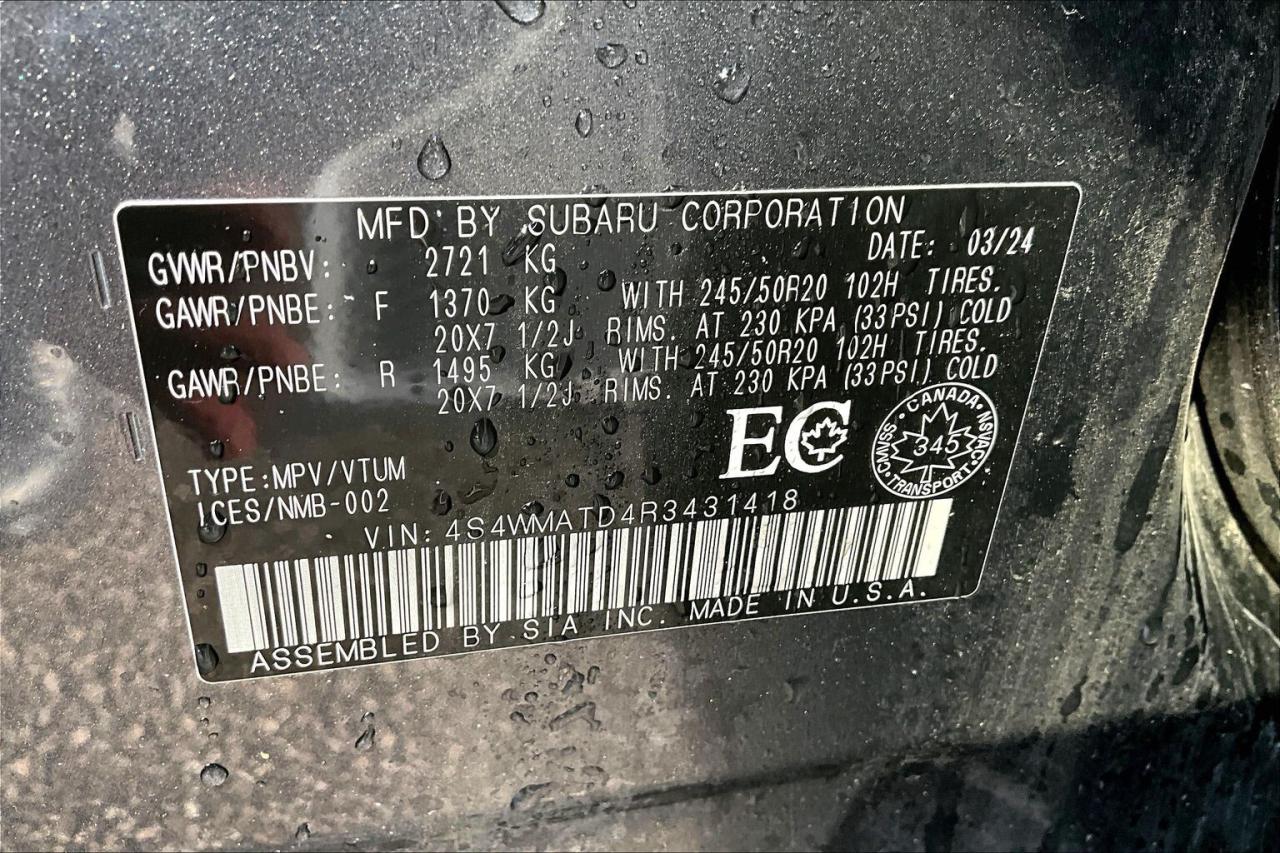 2024 Subaru ASCENT LIMITED 7-PASS AWD   SUNROOF   LEATHER   TOW HITCH Photo