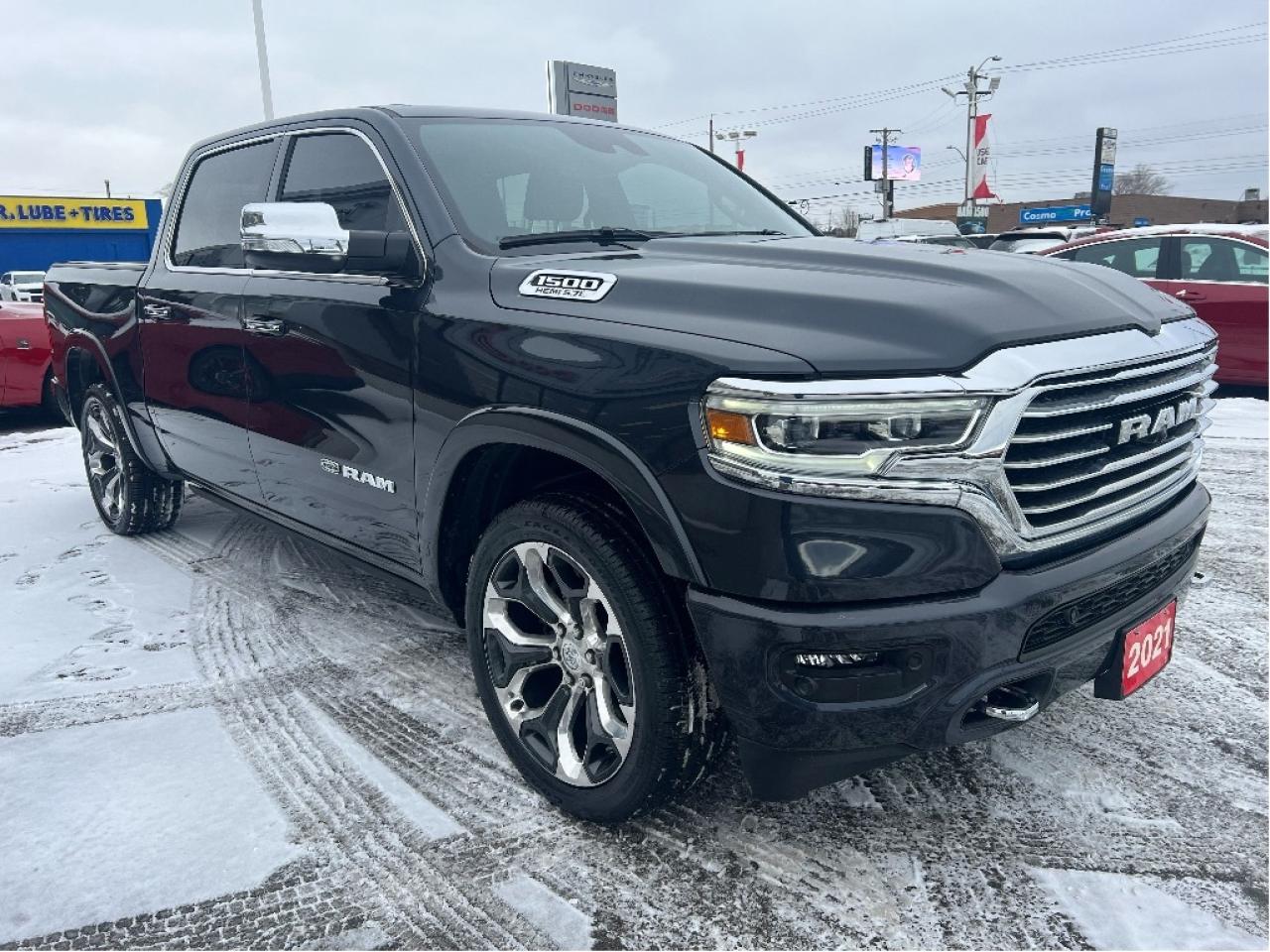 2021 RAM 1500 Longhorn Crew 4x4 V8 *LTHR *NAVI *SUN *MAX TOW Photo3