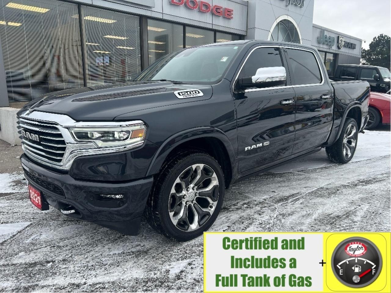 2021 RAM 1500 Longhorn Crew 4x4 V8 *LTHR *NAVI *SUN *MAX TOW Photo0