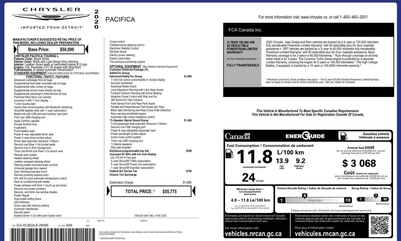 2020 Chrysler Pacifica Launch Edition 360 Cam   ACC + Lane Keep Photo