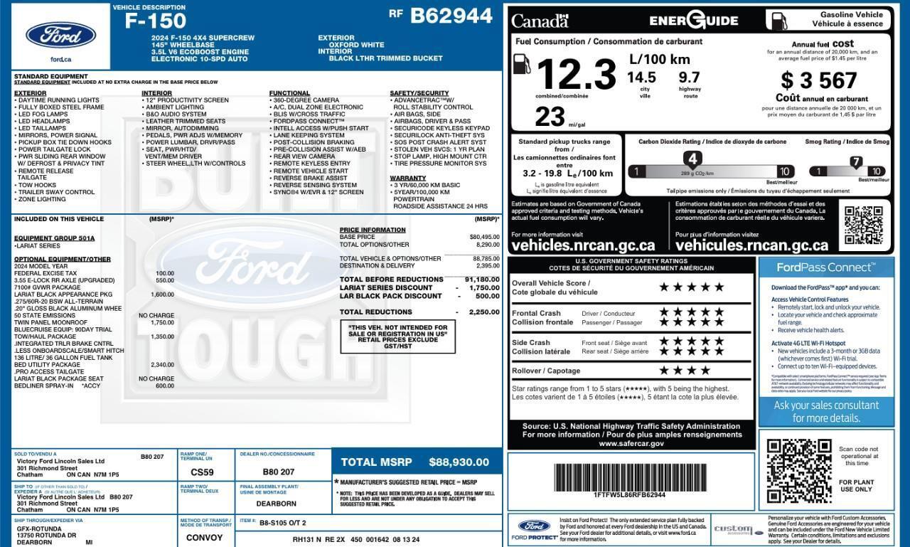 2024 Ford F-150 Lariat 3.5L EcoBoost   Panoroof Photo