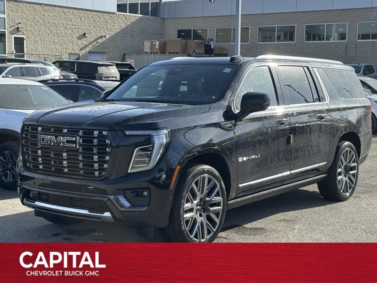 This GMC Yukon XL delivers a Gas V8 6.2L/ engine powering this Automatic transmission. TRANSMISSION, 10-SPEED AUTOMATIC electronically controlled with overdrive, includes Traction Select System including tow/haul (STD), NIGHT VISION, THERMAL IMAGING including daytime functionality, includes (ZM1) Enhanced Trailering Technology Package, LPO, PREMIUM FLOOR LINERS, 1ST AND 2ND ROWS WITH BRAND BADGING (dealer-installed).*This GMC Yukon XL Comes Equipped with These Options *LPO, FLOOR LINER PACKAGE (dealer-installed) (Includes (AAK) 1st and 2nd row premium floor liners, LPO, (RIB) 3rd row all-weather floor liners, LPO and (CAV) all-weather cargo mat, LPO.) , LPO, ALL-WEATHER CARGO MAT (dealer-installed), ENGINE, 6.2L ECOTEC3 V8 with Dynamic Fuel Management, Direct Injection and Variable Valve Timing, includes aluminum block construction (420 hp [313 kW] @ 5600 rpm, 460 lb-ft of torque [624 Nm] @ 4100 rpm) (STD), ENGINE BLOCK HEATER, DENALI ULTIMATE PREFERRED EQUIPMENT GROUP Includes Standard Equipment, 3 YEARS SIRIUSXM SiriusXM Extended Service subscription will stop at the end of the applicable subscription period unless you decide to continue service. Plan is non-transferable and non-refundable. Service subject to the SiriusXM Customer Agreement and Privacy Policy, visit siriusxm.ca/terms to see complete terms and how to cancel which includes online methods or calling 1-888-539-7474. Some services, content and features are subject to device capabilities, an active data connection enabled in the vehicle and location availability. All fees, content and features are subject to change. Content varies by subscription plan. SiriusXM and related logos are trademarks of Sirius XM Radio Inc. and its respective subsidiaries.), Wireless Phone Charging, for portable devices, Wireless Apple CarPlay/Wireless Android Auto, Wipers, front intermittent, Rainsense, Wiper, rear intermittent.* Visit Us Today *For a must-own GMC Yukon XL come see us at Capital Chevrolet Buick GMC Inc., 13103 Lake Fraser Drive SE, Calgary, AB T2J 3H5. Just minutes away!