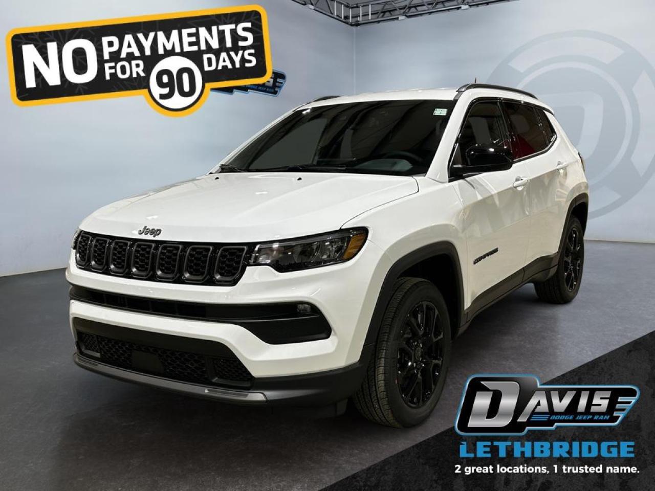 <b>Heated Steering Wheel, Remote Start, Climate Control, Proximity Key, Heated Seats!</b><br /> <br /> <br /> <br />This 2026 Jeep Compass features gorgeous styling and introduces new innovative ways to enhance your driving experience. <br /> <br />Keeping with quintessential Jeep engineering, this 2026 Compass sports a striking exterior design, with an extremely refined interior, loaded with the latest and greatest safety, infotainment and convenience technology. This SUV also has the off-road prowess to booth, with rugged build quality and great reliability to ensure that you get to your destination and back, as many times as you want.<br /> <br />This Bright White SUV has an Automatic transmission and is powered by a 200HP 2.0L 4 Cylinder Engine. <br /> <br /> Our Compass's trim level is North. This Compass North steps things up with a heated steering wheel, dual-zone climate control, remote engine start, roof rack rails, front fog lamps and cornering headlamps, in addition to heated front seats, a 10.1-inch infotainment screen powered by Uconnect 5 with Apple CarPlay and Android Auto, push button start, air conditioning, cruise control with steering wheel controls, and front and rear cupholders. Safety features also include lane keeping assist with lane departure warning, forward collision warning with active braking, driver monitoring alert, and a rearview camera. This vehicle has been upgraded with the following features: Heated Steering Wheel, Remote Start, Climate Control, Proximity Key, Heated Seats, LED Lights, Lane Keep Assist.<br /><br /> <br />To apply right now for financing use this link: <a href=https://www.bridgecitychrysler.com/pre-approval/ target=_blank rel=nofollow noopener noreferrer>https://www.bridgecitychrysler.com/pre-approval/</a><br /><br /> <br /><br />As a premier Chrysler, Dodge, Jeep and RAM dealership, Bridge City Chrysler proudly offers an extensive selection of new and used vehicles to meet every drivers needs. Customers across Lethbridge, Fort Macleod, Taber, Claresholm, Coaldale, and beyond trust us for daily vehicle specials, certified service and parts, and a seamless online inventory experience. <br /><br /> With competitive financing options and expert support, we make car buying easy and enjoyable. <br /><br /> Ready to hit the road? Schedule your test drive today at Bridge City Chrysler, your trusted Chrysler, Dodge, Jeep and RAM dealer in Lethbridge, Alberta.<br /><br /> Vehicle pricing offer shown expires 2026-01-31. <br /> Come by and check out our fleet of 80+ used cars and trucks and 120+ new cars and trucks for sale in Lethbridge. o~o