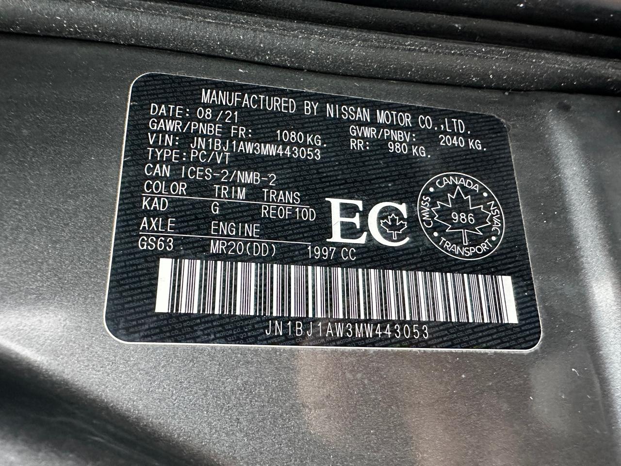 2021 Nissan Qashqai S-AWD HeatedCloth FM/XM BackupCam Bluetooth CD Photo