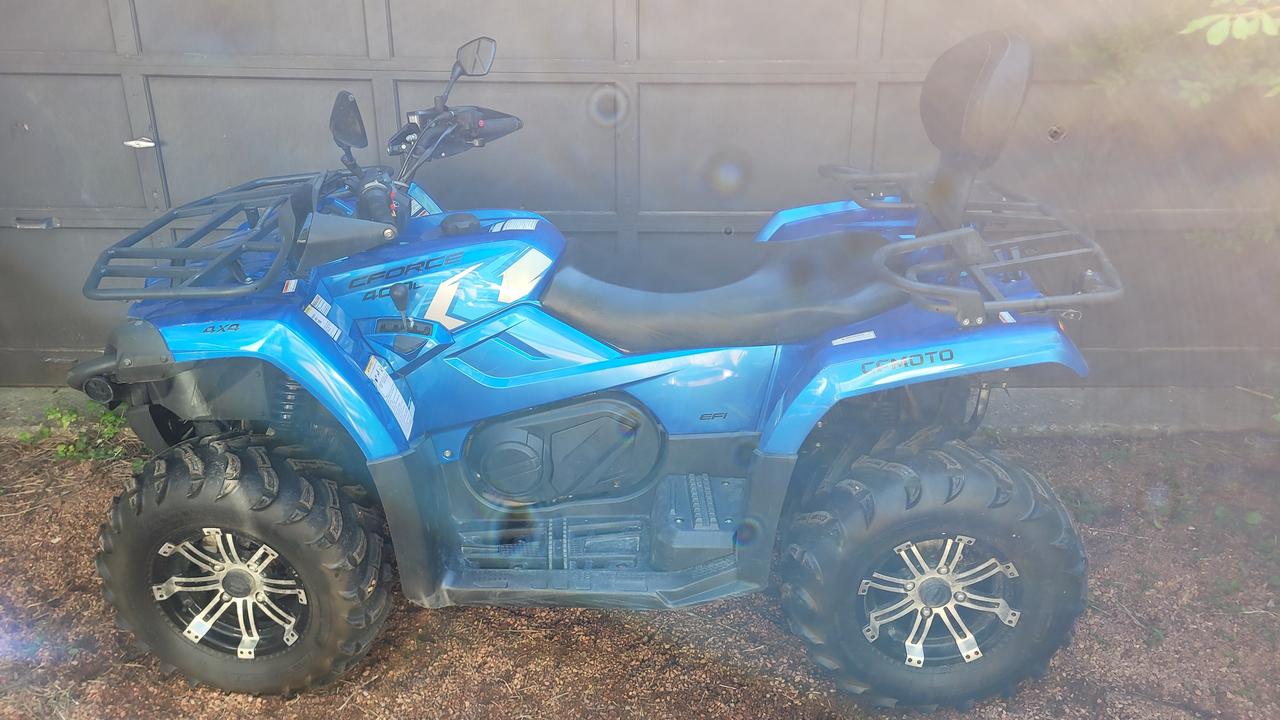<p>Blue<br>One Owner, Financing Available & Trade-ins Welcome!</p><p>The 2022 CFMOTO CFORCE 400 Touring (or 400 2UP) is a versatile, entry-level utility ATV featuring a 400cc single-cylinder engine, Bosch fuel injection, and a CVTech automatic transmission, offering selectable 2WD/4WD with differential lock, Electronic Power Steering (EPS), independent suspension, and passenger seating, making it great for work and recreational trail riding with its affordable price and 5-year warranty. Key updates for 2022 included redesigned bodywork, LED taillights, and improved comfort.</p><div class=Y3BBE data-sfc-cp= data-hveid=CAMQAA data-processed=true><strong class=Yjhzub data-processed=true>Key Specifications & Features (2022 Model)</strong></div><ul class=KsbFXc U6u95 data-processed=true><li data-hveid=CAQQAA data-processed=true><span class=T286Pc data-sfc-cp= data-processed=true><strong class=Yjhzub data-processed=true>Engine:</strong>&nbsp;400cc, 4-stroke, 4-valve, liquid-cooled, single-cylinder.</span></li><li data-hveid=CAQQAQ data-processed=true><span class=T286Pc data-sfc-cp= data-processed=true><strong class=Yjhzub data-processed=true>Power:</strong>&nbsp;Around 30-31 HP and 24 ft-lbs of torque.</span></li><li data-hveid=CAQQAg data-processed=true><span class=T286Pc data-sfc-cp= data-processed=true><strong class=Yjhzub data-processed=true>Transmission:</strong>&nbsp;CVTech-IBC automatic with High (H), Low (L), Neutral (N), Reverse (R), and Park (P).</span></li><li data-hveid=CAQQAw data-processed=true><span class=T286Pc data-sfc-cp= data-processed=true><strong class=Yjhzub data-processed=true>Drivetrain:</strong>&nbsp;2WD/4WD with electric locking differential.</span></li><li data-hveid=CAQQBA data-processed=true><span class=T286Pc data-sfc-cp= data-processed=true><strong class=Yjhzub data-processed=true>Steering:</strong>&nbsp;Electronic Power Steering (EPS).</span></li><li data-hveid=CAQQBQ data-processed=true><span class=T286Pc data-sfc-cp= data-processed=true><strong class=Yjhzub data-processed=true>Suspension:</strong>&nbsp;Independent Double A-Arm front and rear with adjustable shocks.</span></li><li data-hveid=CAQQBg data-processed=true><span class=T286Pc data-sfc-cp= data-processed=true><strong class=Yjhzub data-processed=true>Brakes:</strong>&nbsp;Hydraulic discs.</span></li><li data-hveid=CAQQBw data-processed=true><span class=T286Pc data-sfc-cp= data-processed=true><strong class=Yjhzub data-processed=true>Racks:</strong>&nbsp;Front & Rear metal racks.</span></li><li data-hveid=CAQQCA data-processed=true><span class=T286Pc data-sfc-cp= data-processed=true><strong class=Yjhzub data-processed=true>Passenger Ready:</strong>&nbsp;Comes with a passenger seat and longer wheelbase.</span></li><li data-hveid=CAQQCQ data-processed=true><span class=T286Pc data-sfc-cp= data-processed=true><strong class=Yjhzub data-processed=true>Warranty:</strong>&nbsp;Includes a 5-year limited warranty in Canada.</span><span class=uJ19be notranslate data-wiz-uids=bUGmFd_21,bUGmFd_22 data-processed=true><span class=vKEkVd data-animation-atomic= data-wiz-attrbind=class=bUGmFd_20/TKHnVd data-processed=true>&nbsp;</span></span></li><li data-hveid=CAQQCQ data-processed=true>&nbsp;</li><li data-hveid=CAQQCQ data-processed=true><div class=Y3BBE data-sfc-cp= data-hveid=CAYQAA data-processed=true><strong class=Yjhzub data-processed=true>Whats it good for?</strong><button class=rBl3me tabindex=0 data-amic=true data-icl-uuid=7569548d-caea-40ed-89a1-04d05b45b31c aria-label=View related links data-wiz-attrbind=disabled=bUGmFd_2n/C5gNJc;class=bUGmFd_2n/UpSNec data-ved=2ahUKEwiE747EwvqRAxWxv4kEHewQLV0Qye0OegQIBhAB data-processed=true></button></div><ul class=KsbFXc U6u95 data-processed=true><li data-hveid=CAcQAA data-processed=true><span class=T286Pc data-sfc-cp= data-processed=true><strong class=Yjhzub data-processed=true>Utility:</strong>&nbsp;Robust enough for farm work or property maintenance.</span></li><li data-hveid=CAcQAQ data-processed=true><span class=T286Pc data-sfc-cp= data-processed=true><strong class=Yjhzub data-processed=true>Recreation:</strong>&nbsp;Comfortable for trail riding, especially with the plush seat and smooth suspension.</span></li><li data-hveid=CAcQAg data-processed=true><span class=T286Pc data-sfc-cp= data-processed=true><strong class=Yjhzub data-processed=true>Beginners:</strong>&nbsp;An excellent, affordable entry into the ATV world.</span></li><li data-hveid=CAcQAw data-processed=true><span class=T286Pc data-sfc-cp= data-processed=true><strong class=Yjhzub data-processed=true>Riders with a Passenger:</strong>&nbsp;The Touring or 2UP model is specifically designed for two riders.</span><span class=uJ19be notranslate data-wiz-uids=bUGmFd_34,bUGmFd_35 data-processed=true><span class=vKEkVd data-animation-atomic= data-wiz-attrbind=class=bUGmFd_33/TKHnVd data-processed=true>&nbsp;</span></span></li></ul></li></ul><ul class=KsbFXc U6u95 data-processed=true><li data-hveid=CAwQAw data-processed=true><div class=Y3BBE data-sfc-cp= data-hveid=CAsQAA data-processed=true><strong class=Yjhzub data-processed=true>Updates for 2022</strong><button class=rBl3me tabindex=0 data-amic=true data-icl-uuid=146e6a81-8ef9-45a1-9737-7167ca42a8ec aria-label=View related links data-wiz-attrbind=disabled=bUGmFd_6u/C5gNJc;class=bUGmFd_6u/UpSNec data-ved=2ahUKEwiE747EwvqRAxWxv4kEHewQLV0Qye0OegQICxAB data-processed=true></button></div><ul class=KsbFXc U6u95 data-processed=true><li data-hveid=CAwQAA data-processed=true><span class=T286Pc data-sfc-cp= data-processed=true><strong class=Yjhzub data-processed=true>Styling:</strong>&nbsp;New front grill, bumper, and molded plastic bodywork.</span></li><li data-hveid=CAwQAQ data-processed=true><span class=T286Pc data-sfc-cp= data-processed=true><strong class=Yjhzub data-processed=true>Lighting:</strong>&nbsp;LED taillights and bright reverse lights, plus LED accent lights.</span></li><li data-hveid=CAwQAg data-processed=true><span class=T286Pc data-sfc-cp= data-processed=true><strong class=Yjhzub data-processed=true>Comfort:</strong>&nbsp;Upgraded seat with a plush, textured feel and new grips.</span></li><li data-hveid=CAwQAw data-processed=true><span class=T286Pc data-sfc-cp= data-processed=true><strong class=Yjhzub data-processed=true>Handling:</strong>&nbsp;Redesigned arched A-arms for better ground clearance.</span></li></ul></li></ul>