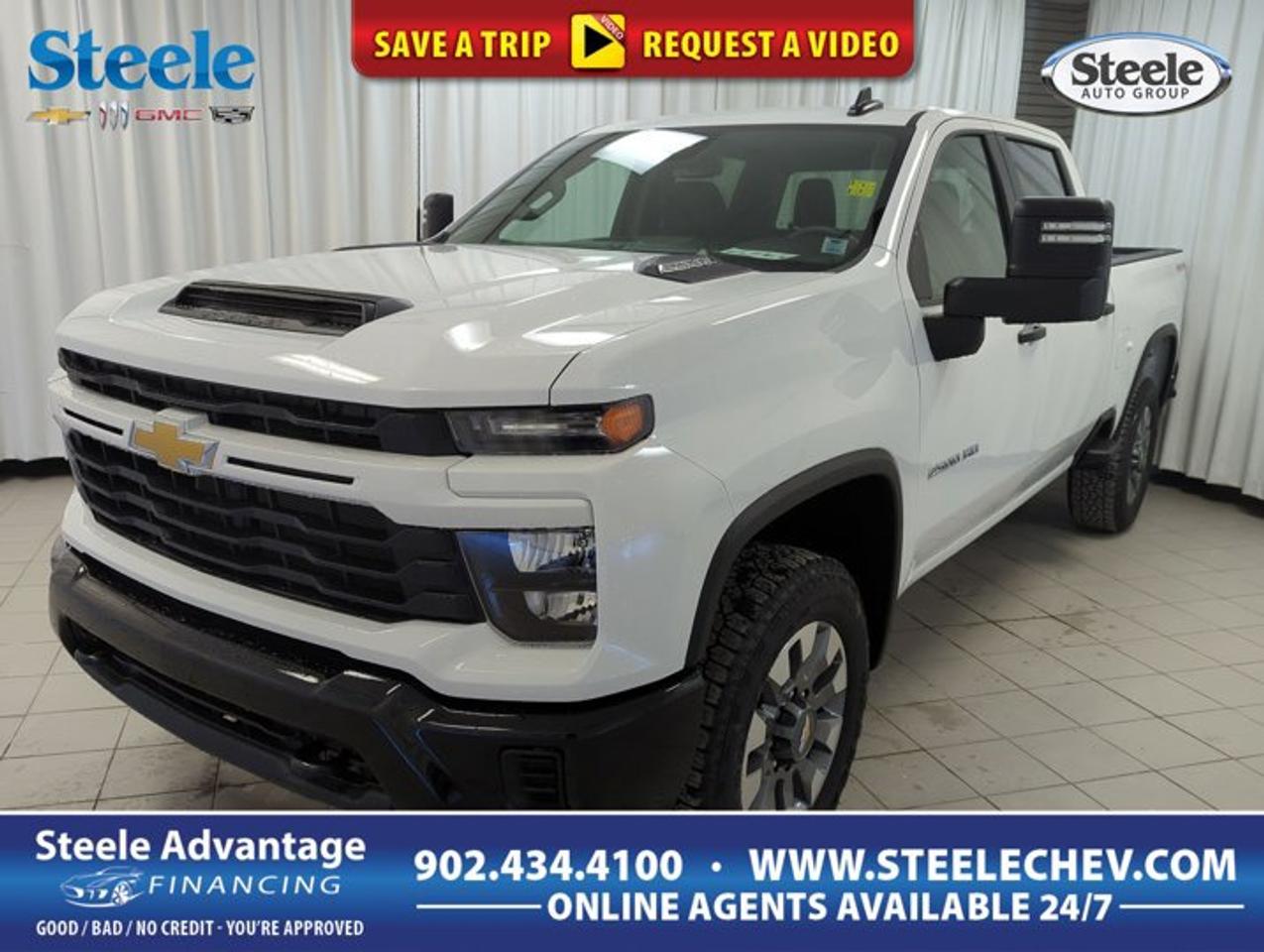 Experience the power and dependability of the brand new 2026 Chevrolet Silverado 2500 Custom, now available at Steele Chevrolet Buick GMC in Dartmouth. This full-size truck features a classic white exterior paired with a black interior, four doors for easy access, and a robust 6.6L V8 gas engine. Designed for those who demand strength and reliability, this Silverado 2500 Custom is ready to tackle any job or adventure with confidence.TRUCK FEATURES4-wheel drive for superior traction and controlHeavy-duty 6.6L V8 gas engineAutomatic transmission for smooth power deliverySpacious four-door cab for easy accessADVANCED SAFETY FEATURESAuto-dimming rearview mirror reduces glareSturdy frame for enhanced crash protectionAdvanced braking system for confident stopsMultiple airbags for added occupant safetyPERFORMANCE AND EFFICIENCYPowerful 6.6L V8 engine for tough tasksAutomatic transmission ensures effortless shifting4-wheel drive for all-weather capabilityEngineered for towing and hauling heavy loadsCOMFORT AND CONVENIENCEPower outlet for charging tools or devicesFour doors provide easy cabin accessSpacious black interior for comfortable ridesAuto-dimming rearview mirror for night driving comfortTECHNOLOGY AND CONNECTIVITYPower outlet for electronic device supportAuto-dimming rearview mirror enhances visibilityModern dashboard layout for driver convenienceReliable controls for all essential functionsCARGO SPACELarge bed for hauling equipment and suppliesAmple rear cabin space for passengers or gearWide-opening doors for easy loadingVersatile storage options throughout the cabinWHAT OTHER OWNERS LIKEImpressive towing and hauling capabilitiesComfortable and spacious interior layoutDependable performance in all conditionsUser-friendly controls and featuresThis 2026 Chevrolet Silverado 2500 Customs VIN is: 1GC4KME71TF187145.
