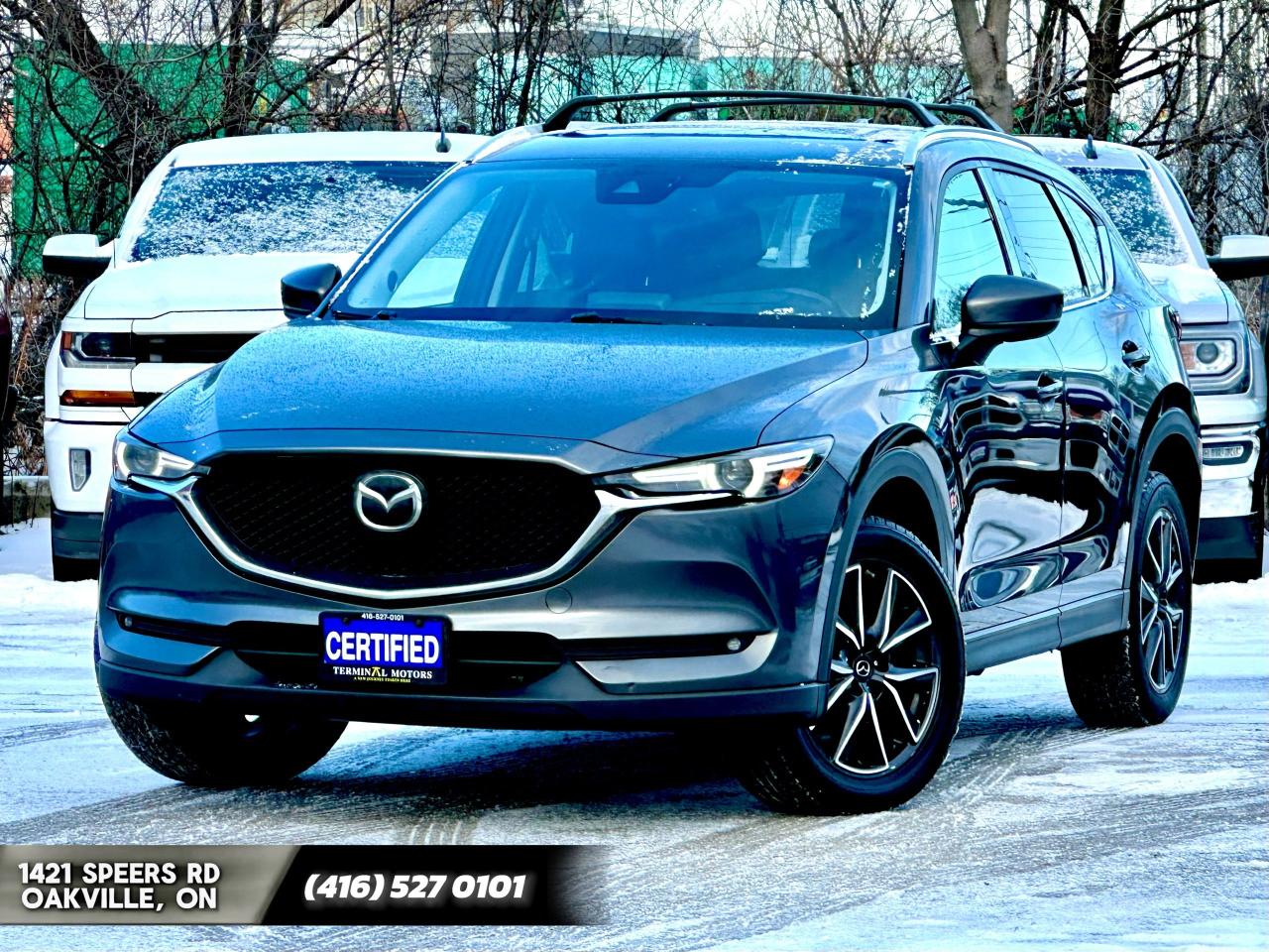 ♦️ SAFETY CERTIFIED<br><div>♦️ ONE OWNER
♦️ NO ACCIDENT
♦️ GT LOADED 

2017 MAZDA CX-5 GT IN GREAT CONDITION INSIDE OUT. THIS VEHICLE RUNS AND DRIVES WITH NO ISSUES AT ALL.

157,000 KMS

EQUIPPED WITH:
- REARVIEW CAMERA
- HEADS UP DISPLAY 
- HEATED LEATHER SEATS
- HEATED STEERING WHEEL  
- SUNROOF
- NAVIGATION SYSTEM
- BLIND SPOT MONITORING
- LANE ASSIST 
- CRUISE CONTROL
- ALLOY WHEELS
- DUAL-ZONE CLIMATE CONTROL
- BOSE SOUND SYSTEM 
- PUSH BUTTON START

BEING SOLD SAFETY CERTIFIED – INCLUDED IN THE PRICE!
FREE CARFAX REPORT AVAILABLE ON REQUEST

📞 Contact us today to book your appointment for viewing & test drive.

📍 TERMINAL MOTORS
📍 1421 Speers Rd, Oakville, ON
📞 (416) 527-0101</div>