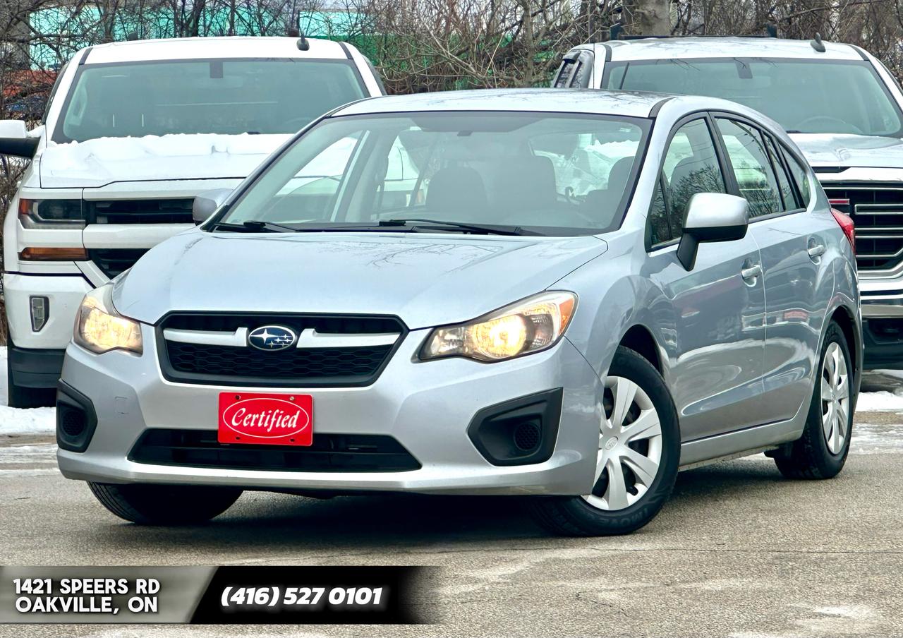 <p>&diams;️ SAFETY CERTIFIED</p><div>&diams;️ NO ACCIDENT<br>&diams;️ LOW KMS <br>&diams;️ AWD 4 CYLINDERS <br><br>2014 SUBARU IMPREZA 2.0i HATCHBACK VERY WELL MAINTAINED. THIS VEHICLE IS IN EXCELLENT CONDITION <br><br>136,000 KMS <br><br>EQUIPPED WITH:<br>&bull; ALL-WHEEL DRIVE<br>&bull; BLUETOOTH <br>&bull; CRUISE CONTROL<br>&bull; STEERING WHEEL AUDIO CONTROLS<br>&bull; SPLIT-FOLDING REAR SEATS<br>&bull; AM/FM / CD AUDIO SYSTEM<br><br>BEING SOLD SAFETY CERTIFIED &ndash; INCLUDED IN THE PRICE!<br>FREE CARFAX REPORT AVAILABLE ON REQUEST<br><br>📞 Contact us today to book your appointment for viewing & test drive.<br><br>📍 TERMINAL MOTORS<br>📍 1421 Speers Rd, Oakville, ON<br>📞 (416) 527-0101</div>