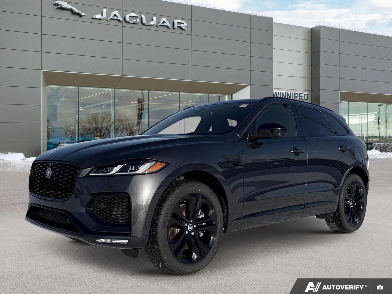 The Jaguar F-PACE P400 R-Dynamic S combines electrified performance with striking athletic design for an exhilarating drive. With a powerful mild-hybrid engine and refined luxury throughout, it delivers efficiency, confidence, and unmistakable Jaguar character.
Experience the future of luxury SUVs with the 2026 Jaguar F-PACE P400 R-Dynamic S. This cutting-edge vehicle combines performance, elegance, and advanced technology to deliver an unparalleled driving experience.

- Powerful 3.0L 6-cylinder engine with 395 HP for exhilarating performance
- Adaptive Cruise Control with Steering Assist for effortless highway driving
- 16-way heated/ventilated massage front seats for ultimate comfort
- Pivi Pro integrated navigation system with voice activation
- Meridian Surround Sound System for immersive audio experience
- Cabin Air Purification Plus for a healthier interior environment
- Driver Intelligence Pack for enhanced safety and convenience

Discover the epitome of automotive innovation at Jaguar Winnipeg. Reserve your 2026 F-PACE today, start your purchase journey online, or contact our expert team to schedule a personalized test drive. Experience the future of driving with Jaguar.
At Jaguar Winnipeg, we elevate your car buying experience with your new Jaguar:

- Exclusive Benefits: Drive in style with complimentary on-brand loaners or rentals during your service appointments.

- Effortless Service: Our Jaguar Valet service brings convenience to your doorstep for servicing.

- Maintain the Shine: Enjoy free vehicle washes with each service visit.

- Refined Atmosphere: Experience our sophisticated showroom featuring gourmet coffee and luxurious amenities.

- Skilled Professionals: Our Jaguar-trained technicians are committed to keeping your vehicle at its peak.

Cant find your dream Jaguar in our current lineup? Well find it for you!

Schedule your visit or call for an exclusive experience:

Phone: 204-452-8030
Website: winnipegjaguar.com 

Dealer Permit #0112
Dealer permit #0112