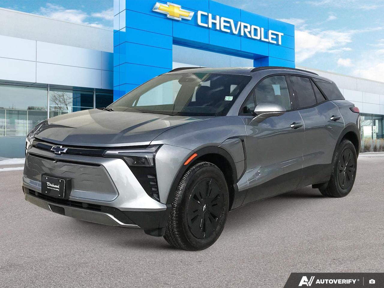 Price includes Added Accessories Plus Midnight sport edition
Experience the future of SUVs with the 2025 Chevrolet Blazer EV AWD LT. This all-electric powerhouse combines cutting-edge technology with Chevys renowned performance and style.

- Advanced electric propulsion system with two-motor all-wheel drive
- Sterling Grey exterior paired with sleek Black interior
- Midnight Sport Edition package for a bold, athletic look
- HD Surround Vision and Blind Zone Steering Assist for enhanced safety
- Wi-Fi Hotspot capability for seamless connectivity on the go
- Spacious interior with 60/40-split fold-flat rear seats
- Automatic on/off headlamps and deep-tinted rear side glass

Take advantage of our 2025 Model Clearout Sale and potential EV provincial incentives. Reserve your Blazer EV today or schedule a test drive to experience electric innovation firsthand. Contact Birchwood Chevrolet Buick GMC for more information on this game-changing electric SUV.
See three brands under one roof at Birchwood Chevrolet Buick GMC  the only place in Winnipeg where you can compare GMC, Chevrolet, and Buick all in one visit. Save yourself some time, see a great selection, and learn everything you need to know. 

Purchase the vehicle you want, the way you want! Just click Start Your Purchase today to customize your price, reserve a vehicle, receive a vehicle trade-in value, and complete as much of your purchase as you like from the comfort of your home. 

We are Winnipegs local EV product experts. Do you have questions about how to switch to an EV, or get your home EV-ready? Let us know - were here to help!   

Your Experience is Everything at Birchwood Chevrolet Buick GMC. Our goal is to facilitate and assist you in your vehicle purchase and ownership experience.
Price does not include taxes. Dealer Permit #4240.
Dealer permit #4240