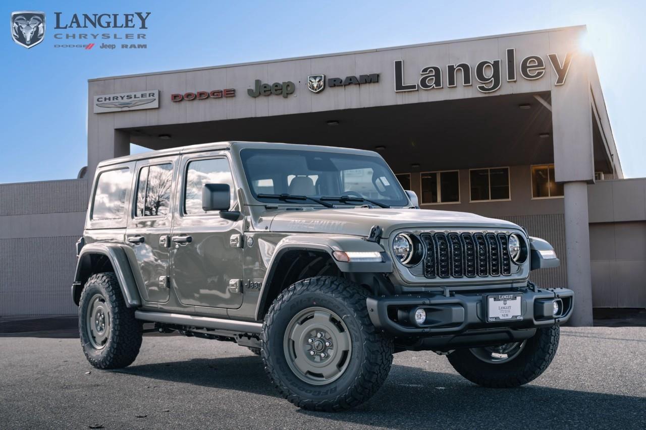 <p><strong>2026 Jeep Wrangler Willys '41 4 Door 4x4</strong></p><p>A limited-edition tribute to Jeeps legendary 1941 heritage, combining exclusive military-inspired aesthetics with modern off-road engineering.</p><ul><li><p><strong>Engine</strong>: 3.6L Pentastar V6 with Engine Stop-Start (285 hp, 260 lb-ft torque) </p><p></p></li><li><p><strong>Drivetrain</strong>: 4x4 with Rear-Locking Differential and 33-inch All-Terrain Tires </p><p></p></li><li><p><strong>Max Towing</strong>: Up to 1,588 kg (3,500 lbs) for 4-door models </p><p></p></li><li><p><strong>Exclusive Styling</strong>: '41 Olive Drab exterior paint with matching 17-inch painted aluminum wheels </p><p></p></li><li><p><strong>Interior</strong>: Heritage Tan cloth seats with olive drab dashboard inserts and '41 shifter medallion</p></li></ul><p>Come book a test drive at Langley Chrysler, conveniently located in Langley, British Columbia.</p>*All new vehicle purchases are plus the PDI accessory installs and any price increases provided by the manufacturer. For trucks the accessories will include wheel locks, spray-in liners, and mud flaps. For all other vehicles, wheel locks are standard, other equipment may apply. Confirm with the dealer.

<p>*All prices are net of all manufacturer incentives and/or rebates and are subject to change by the manufacturer without notice. All prices plus applicable taxes, applicable environmental recovery charges, documentation of $599 and full tank of fuel surcharge of $76 if a full tank is chosen.<br />Other items available that are not included in the above price:<br />Tire & Rim Protection and Key fob insurance starting from $599<br />Service contracts (extended warranties) for up to 7 years and 200,000 kms starting from $599<br />Custom vehicle accessory packages, mudflaps and deflectors, tire and rim packages, lift kits, exhaust kits and tonneau covers, canopies and much more that can be added to your payment at time of purchase<br />Undercoating, rust modules, and full protection packages starting from $199<br />Flexible life, disability and critical illness insurances to protect portions of or the entire length of vehicle loan?im?im<br />Financing Fee of $500 when applicable<br />Prices shown are determined using the largest available rebates and incentives and may not qualify for special APR finance offers. See dealer for details. This is a limited time offer.</p>