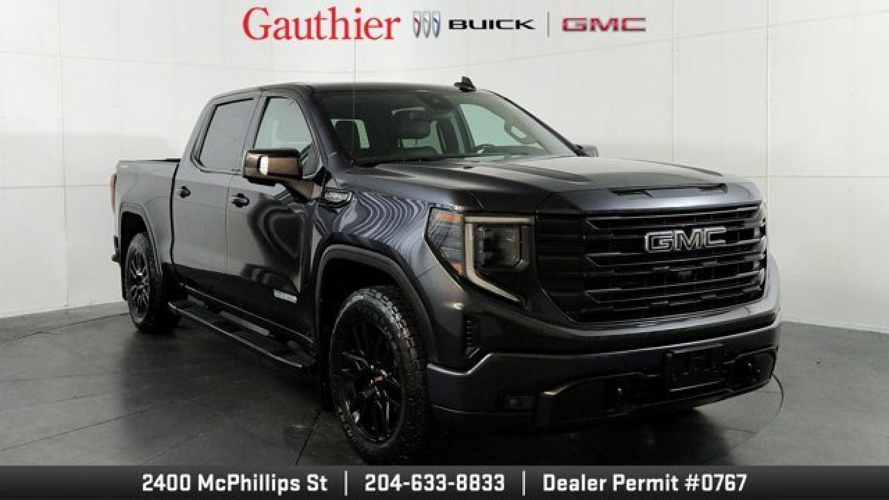 The 2022 GMC Sierra 1500 Elevation boasts a bold, monochromatic exterior featuring a black-gloss grille, body-color bumpers, unique 20-inch gloss-black wheels and LED fog lamps for a more aggressive and modern look. Its powered by a 5.3 L V8 paired to a smooth 10-speed automatic. Inside and on the tech front, the Elevation shares modern comforts from the Sierra lineup like a touchscreen infotainment system with smartphone integration, dual-zone climate control, and heated front seats with a heated, leather-wrapped steering wheel, blending style, tech, and capability in a well-rounded pickup package.