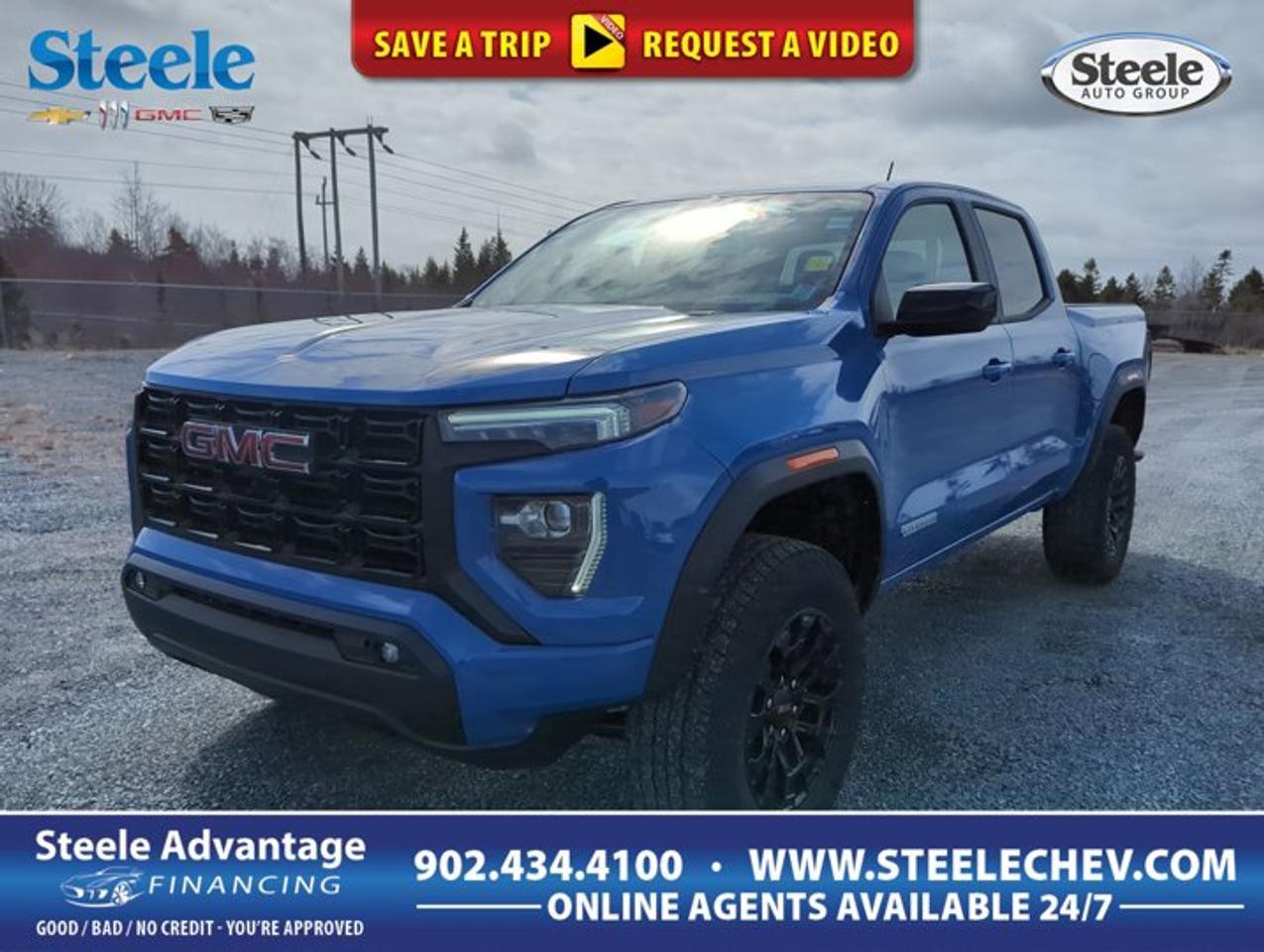 Meet the brand new 2026 GMC Canyon Elevation, now available at Steele Chevrolet Buick GMC in Dartmouth. Finished in Rapids Metallic with a Black interior, this 4-door truck is built for drivers who want a modern midsize pickup that feels confident in town and ready for the jobsite. With a turbocharged 2.7 L gas engine, an automatic transmission, and 4-wheel drive, its set up for Canadian roads and changing weather.The 2026 GMC Canyon Elevation delivers the kind of everyday strength that makes ownership easy. The turbocharged inline 4 provides strong, usable power for daily driving, while the automatic transmission keeps the drive smooth and simple. Add 4-wheel drive, and you have a truck thats prepared for wet highways, snowy streets, and gravel backroads around Nova Scotia.Inside, the 2026 GMC Canyon Elevation keeps things comfortable and clear. Automatic climate control helps maintain the cabin temperature with less fiddling, so you can focus on the road. Whether you are commuting across Dartmouth, heading out for weekend plans, or putting in a full workday, the cabin stays pleasant and easy to live with.TRUCK FEATURES4-wheel drive for year-round tractionFour-door cab for easier accessAutomatic transmission for smooth controlTurbo 2.7 L gas powerADVANCED SAFETY FEATURESBuilt for confident control in poor weather4-wheel drive supports stable road handlingClear outward visibility from four doorsModern truck design for daily drivingPERFORMANCE AND EFFICIENCYTurbocharged 2.7 L gas engineAutomatic transmission for easy acceleration4-wheel drive for added capabilityBalanced power for work and commutingCOMFORT AND CONVENIENCEAutomatic climate control maintains set temperatureFour doors improve passenger entryPractical cabin layout for everyday useComfortable driving position for long daysTECHNONOLGY AND CONNECTIVITYControls designed for quick, simple useDriver-focused layout reduces distractionClear displays support at-a-glance checksModern cabin feel for daily drivingCARGO SPACEPickup bed ready for daily haulingUseful space for tools and gearTruck layout supports weekend projectsEasy loading access at the rearWHAT OTHER OWNERS LIKEConfident feel of 4-wheel driveStrong turbo power for passingEasy driving with automatic transmissionComfortable cabin temperature controlThis 2026 GMC Canyon Elevations VIN is: 1GTP2BEK5T1165409.