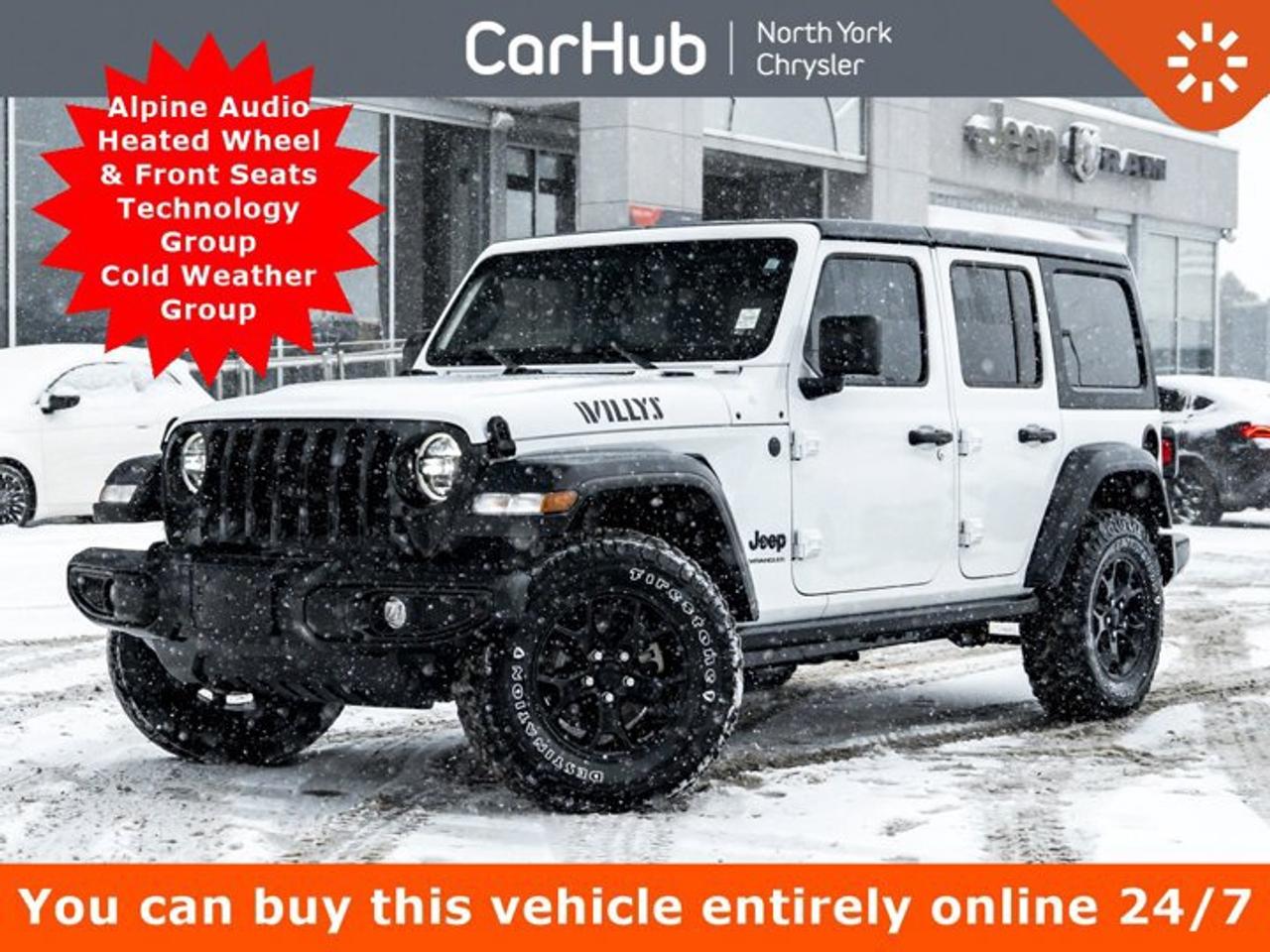 2023 Jeep Wrangler Willys Alpine Sound, WiFi, Heated Wheel & Front Seats Photo