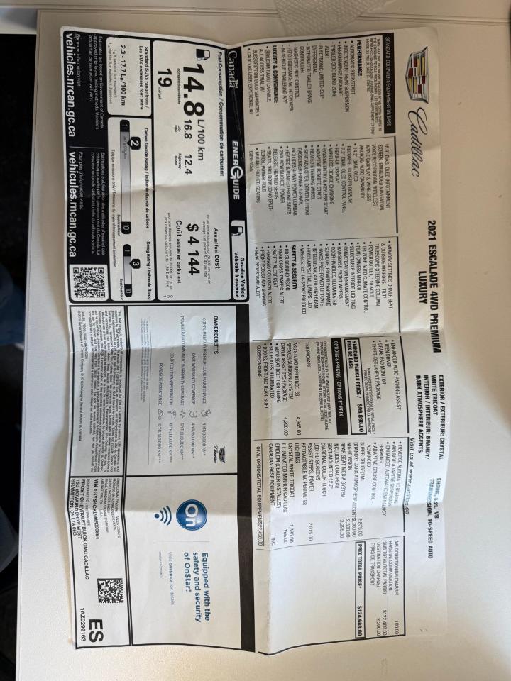 2021 Cadillac Escalade Premium Luxury 4x4 Photo