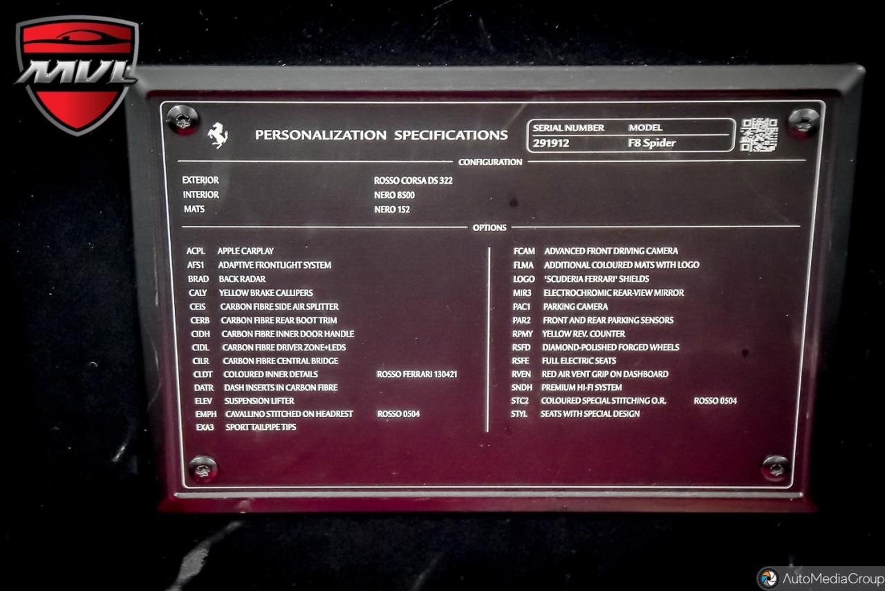 2023 Ferrari F8 Spider Base 2dr Convertible Photo