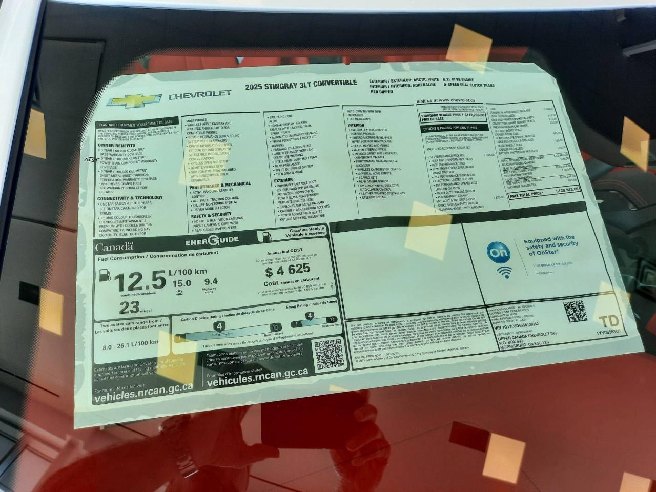 2025 Chevrolet Corvette StingRay Convertible 3LT Photo3