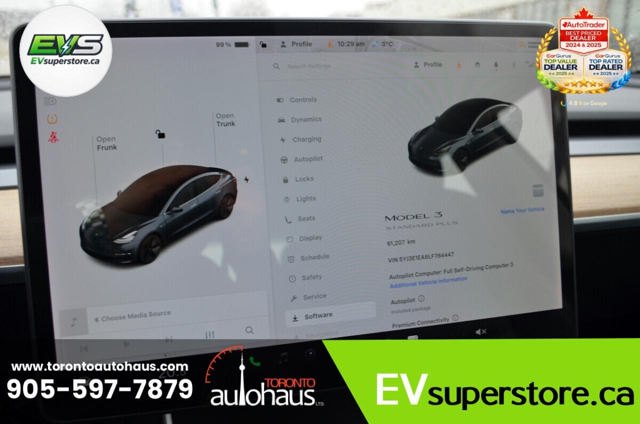 2020 Tesla Model 3 SR+ I OVER 100 TESLAS EVSUPERSTORE.CA Photo