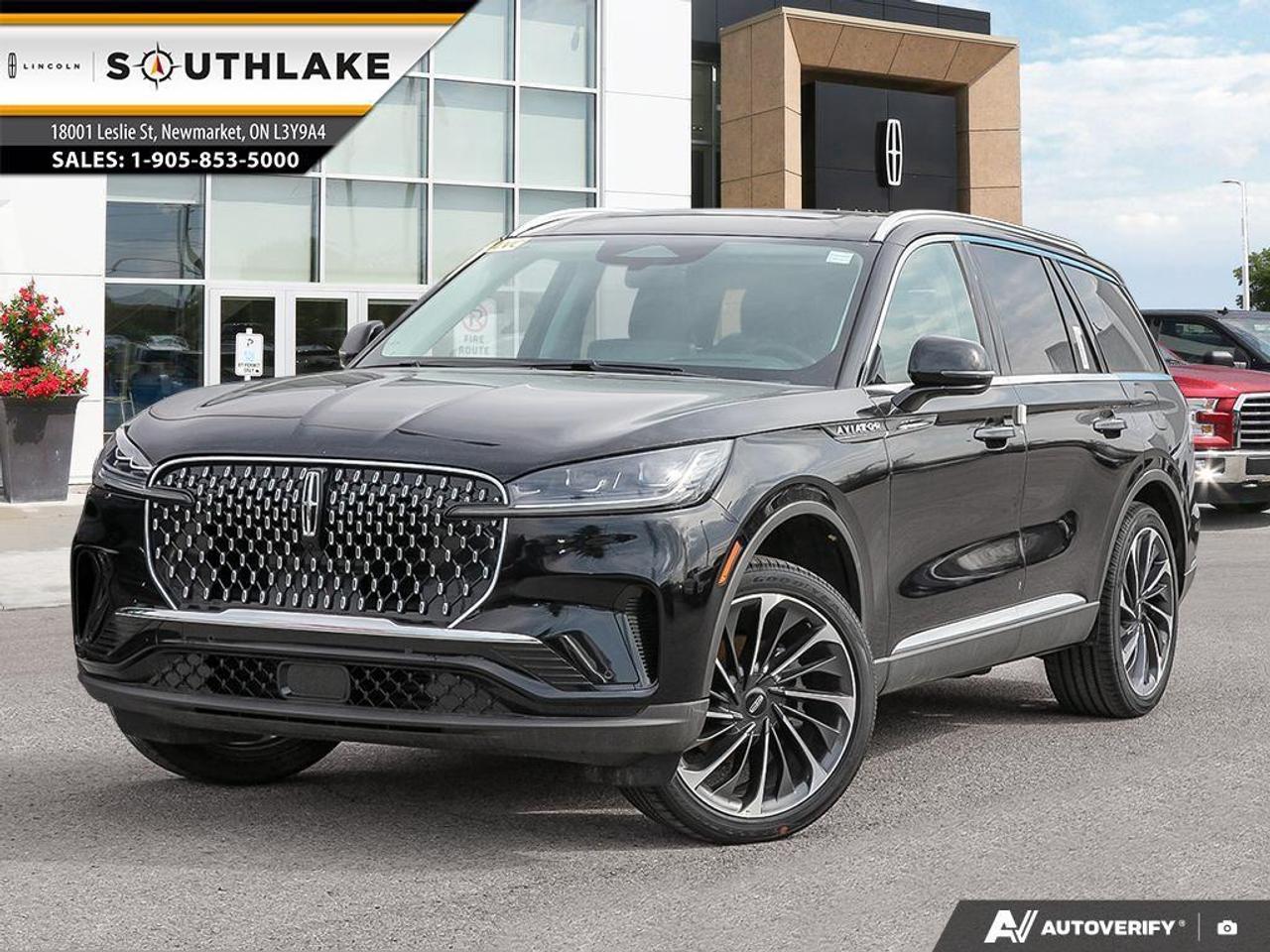 <p>Presenting the stunning 2026 Lincoln Aviator Reserve AWD, dressed in an elegant Infinite Black Metallic Clearcoat. This new SUV effortlessly combines style and power with its AWD drivetrain, offering exceptional handling felt with every turn.</p><p>The Aviator's exterior boasts Lincoln Dynamic Signature Lighting, LED daytime running lamps, and the illuminated Lincoln star in the grille, paired with Adaptive Pixel LED Headlamps and 22" Bright-Machined Aluminum Wheels. Inside, you'll find a luxurious Onyx-themed interior featuring premium leather heated and ventilated front captain's chairs with multiple power adjustments and a sleek leather steering wheel.</p><p>The 2026 Aviator is a tour de force of technology, equipped with an intuitive navigation system, Revel Ultima 3D Audio System with 28 speakers and a subwoofer, lane assistance, smart device integration, and a comprehensive suite of driver assistance features for your safety and convenience. Comfort is paramount with features like the 30-Way Perfect Position seats, heated and ventilated rear seats, and a heads-up display, all aimed at enhancing your driving experience.</p><p>Designed for the discerning driver seeking luxury and performance, this Lincoln is perfect for families, tech enthusiasts, and anyone looking for a premium SUV experience. Contact Southlake Ford today to schedule your test drive and explore this remarkable vehicle in person.</p>