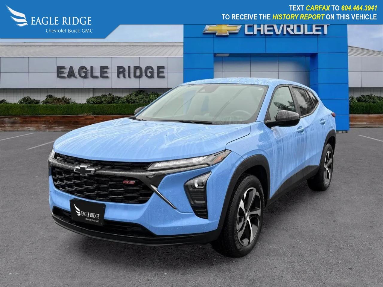 2024 Chevrolet Trax, Remote Vehicle Start, 8' touchscreen, Cruise control, Backup Camera, Heated seat, Automatic Emergency Braking, Front Pedestrian Braking, Lane departure Warning, Lane keep assist, HD rear vision Camera, Heated Steering Camera, Sunroof Package <p>Eagle Ridge GM in Coquitlam is your Locally Owned & Operated Chevrolet, Buick, GMC Dealer, and a Certified Service and Parts Center equipped with an Auto Glass & Premium Detail. Established over 30 years ago, we are proud to be Serving Clients all over Tri Cities, Lower Mainland, Fraser Valley, and the rest of British Columbia. Find your next New or Used Vehicle at 2595 Barnet Hwy in Coquitlam. Price Subject to $595 Documentation Fee. Financing Available for all types of Credit.</p>

Eagle Ridge GM in Coquitlam is your Locally Owned & Operated Chevrolet, Buick, GMC Dealer, and a Certified Service and Parts Center equipped with an Auto Glass & Premium Detail. Established over 30 years ago, we are proud to be Serving Clients all over Tri Cities, Lower Mainland, Fraser Valley, and the rest of British Columbia. Find your next New or Used Vehicle at 2595 Barnet Hwy in Coquitlam. Price Subject to $595 Documentation Fee. Financing Available for all types of Credit.