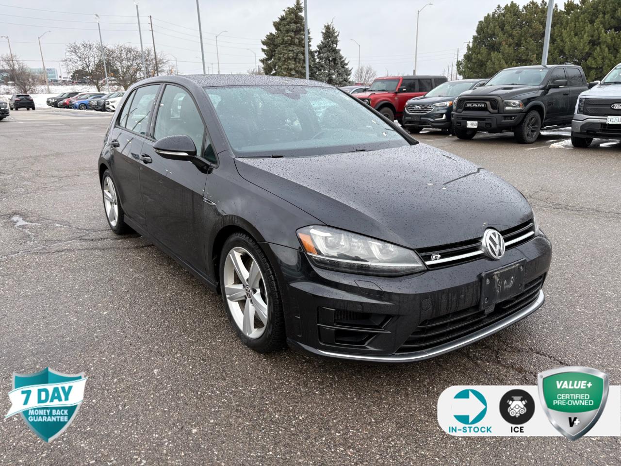 Recent Arrival! New Price!<br><br>ONE OWNER |, 18 SERVICE RECORDS, WELL MAINTAINED, Adaptive Cruise Control, Adaptive suspension, Alloy Wheel Package, Bluetooth Mobile Phone Connectivity, Delay-off headlights, Exterior Parking Camera Rear, Four wheel independent suspension, Front Assist w/Autonomous Emergency Braking, Front dual zone A/C, Fully automatic headlights, Heated front seats, High intensity discharge headlights: Bi-Xenon, Lane Assist, Navigation System, Park Distance Control, Radio: Discover Pro w/Satellite Navigation, Rain sensing wipers, Remote keyless entry, Speed-Sensitive Wipers, Split folding rear seat, Steering wheel mounted audio controls, Technology Package (DISC), Unique R Design Top Sport Heated Front Seats, Variably intermittent wipers, Vienna Leather Seating Surfaces, Wheels: 19 Pretoria Alloy.<br><br><br>2017 Volkswagen Golf R 2.0 TSI 4Motion 4Motion 4D Hatchback 2.0L TSI 6-Speed Manual AWD<p></p>

<h4>VALUE+ CERTIFIED PRE-OWNED VEHICLE</h4>

<p>36-point Provincial Safety Inspection<br />
172-point inspection combined mechanical, aesthetic, functional inspection including a vehicle report card<br />
Warranty: 30 Days or 1500 KMS on mechanical safety-related items and extended plans are available<br />
Complimentary CARFAX Vehicle History Report<br />
2X Provincial safety standard for tire tread depth<br />
2X Provincial safety standard for brake pad thickness<br />
7 Day Money Back Guarantee*<br />
Market Value Report provided<br />
Complimentary 3 months SIRIUS XM satellite radio subscription on equipped vehicles<br />
Complimentary wash and vacuum<br />
Vehicle scanned for open recall notifications from manufacturer</p>

<p>SPECIAL NOTE: This vehicle is reserved for AutoIQs retail customers only. Please, No dealer calls. Errors & omissions excepted.</p>

<p>*As-traded, specialty or high-performance vehicles are excluded from the 7-Day Money Back Guarantee Program (including, but not limited to Ford Shelby, Ford mustang GT, Ford Raptor, Chevrolet Corvette, Camaro 2SS, Camaro ZL1, V-Series Cadillac, Dodge/Jeep SRT, Hyundai N Line, all electric models)</p>