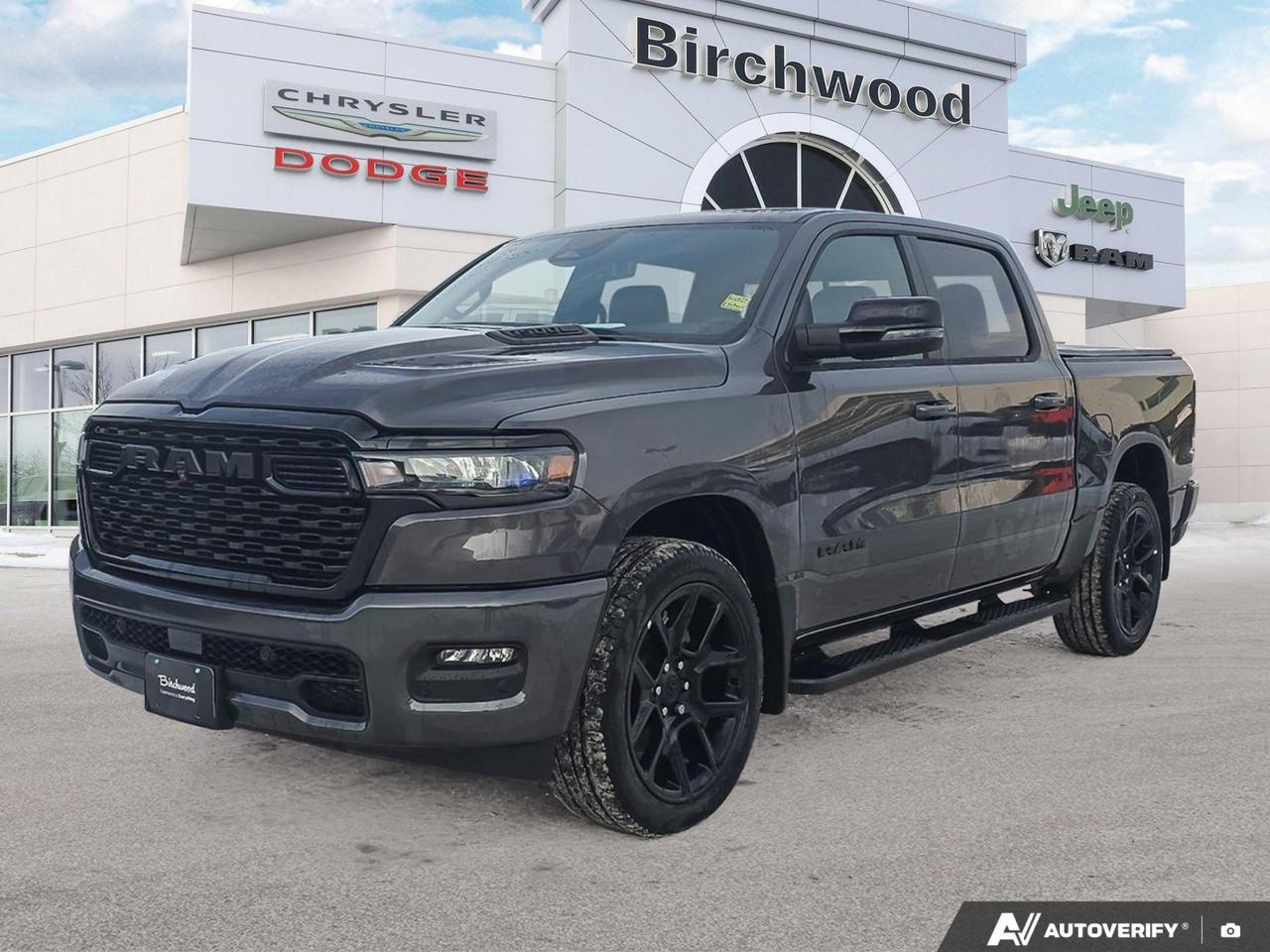 Trailer Sway Control
Brake Assist
Advanced Brake Assist
Electronic Stability Control
Hill start assist
Traction Control
Electronic Roll Mitigation
Advanced multistage front air bags
Front height adjusting shoulder belts
Supplemental side air bags
Child Seat Anchor SystemLATCH Ready
Supplemental front seatside air bags
Supplemental side curtain front and rear air bags
Experience the future of trucking with the 2025 Ram 1500 Sport! This cutting-edge pickup combines power, luxury, and advanced technology to deliver an unparalleled driving experience.

- 3.0L I6 Hurricane SO Twin Turbo ESS engine for impressive performance
- Night Edition package for a sleek, bold appearance
- Dual-pane panoramic sunroof for an open-air feel
- Sport Performance Hood enhancing both style and functionality
- Uconnect 5W Nav with 12.0 display for seamless connectivity
- Advanced safety features including Collision Mitigation and Evasion Assist
- Tri-fold soft tonneau cover for versatile cargo management

Ready to elevate your driving experience? Reserve your 2025 Ram 1500 Sport today or contact Birchwood Chrysler Dodge Jeep Ram to schedule a test drive. Dont miss this opportunity to own the future of pickup trucks!
Birchwood Chrysler Dodge is your choice for New Chrysler, Dodge, Jeep, RAM vehicles in Winnipeg. 
 
With us, Experience is Everything. Complete as much or as little of your purchase online as you like. All pricing you see is what you pay. No hidden fees. All new vehicle special offers and discounts are already calculated in the pricing. On our website you can choose payment options and terms knowing these are transparent and accurate.

Start your purchase online to build your exact pricing to your specifics like how much money down, vehicle trade and any accessories or added optional protection that suits your needs.

Any questions let us know by calling (204) 774-4444, wed love to send you a video to clarify any questions about a vehicle!

Visit us in store at 90-3965 Portage Ave in the Birchwood Autopark.

Dealer permit #5686
Dealer permit #5686