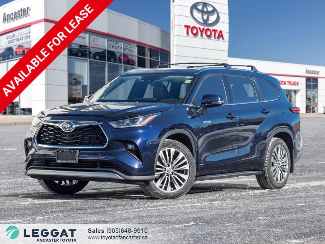 Discover refined comfort, advanced technology, and confident all-weather capability with the 2021 Toyota Highlander 4dr All-Wheel Drive Limited  a premium three-row SUV that blends luxury, versatility, and performance for families and everyday driving alike. Finished in a Blueprint exterior paired with a Brown leather interior, this Highlander Limited features 20-inch alloy wheels, LED headlights and taillights, chrome exterior accents, a power moonroof, and elegant design cues that give it a sophisticated and commanding presence on the road. Under the hood, a 3.5L V6 engine is paired with an 8-speed automatic transmission and All-Wheel Drive (AWD) system, delivering smooth, responsive power and confident traction  whether navigating city streets, highways, or weekend journeys. Inside, youll enjoy a refined cabin with leather-trimmed seating, panoramic sunroof, JBL audio, heated and ventilated front seats, power-adjustable drivers seat with memory, tri-zone automatic climate control, Smart Key with push-button start, and a hands-free power liftgate for added convenience. The Highlander Limited also offers premium touches like ambient lighting, advanced connectivity, and an intuitive multimedia system with a large touchscreen, Apple CarPlay & Android Auto, Bluetooth, navigation, and multiple USB ports. Safety comes standard with Toyota Safety Sense 2.0, including pre-collision system, lane departure alert, lane tracing assist, full-speed range dynamic radar cruise control, road sign assist, blind spot monitor with rear cross-traffic alert, front and rear parking sensors, and a 360 camera  all designed to help keep you confident on every journey. Dont miss your chance to take home this 2021 Toyota Highlander Limited AWD! SCHEDULE A TEST DRIVE TODAY! With our No-Haggle, No-Hassle purchase experience, you get peace of mind knowing our best price is upfront. 1 - Guaranteed Minimum 50% Remaining Tire Tread Life 2 - Guaranteed Minimum 50% Life Remaining on Brakes 3 - 120 Point Safety Inspection 4 - Free Carfax Canada Vehicle History Report 5 - Complete Lube, Oil, & Filter Change 6 - Full Detailed Clean Up Ancaster Toyota is the proud recipient of the latest, highest honour for Canadian Toyota Retailers  the Toyota Presidents Award for Excellence in Customer Satisfaction, Sales, and Service! We are proudly serving Ancaster, Hamilton, Burlington, Dundas, Brantford, Stoney Creek, Grimsby, Oakville, Mississauga, Milton, Cambridge, Kitchener-Waterloo, Cayuga, Caledonia, St. Catharines, Welland, Niagara, and the entire GHA and GTA. Finance Price Shown. The cash purchase price slightly exceeds the advertised finance price, as we receive incentives from banks when we finance vehicles, which we pass on to customers. Recognizing the high demand for vehicles, which can raise prices, we utilize these incentives to lower the finance purchase price. Dealer reserves the right to decline cash purchases (cash, bank draft, certified cheque, credit card payments in excess of $1,000) at its sole and exclusive discretion. For Finance and Lease purchases, Dealer charges a $999 finance/lease fee. While every reasonable effort is made to ensure the accuracy of all information on this site, we are not responsible for any errors or omissions. Please verify any information in question with a dealership sales manager prior to purchase. See dealer for full details.