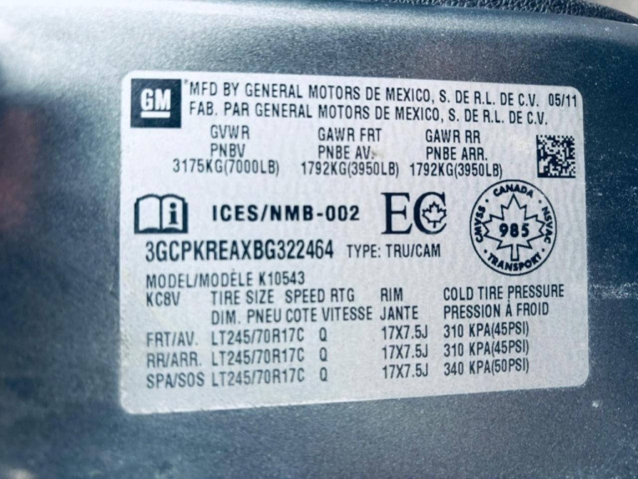 2011 Chevrolet Silverado 1500 Xtra Fuel Economy 4x2 Crew Cab 5.75 ft. box 143.5 in. WB Automatic Photo