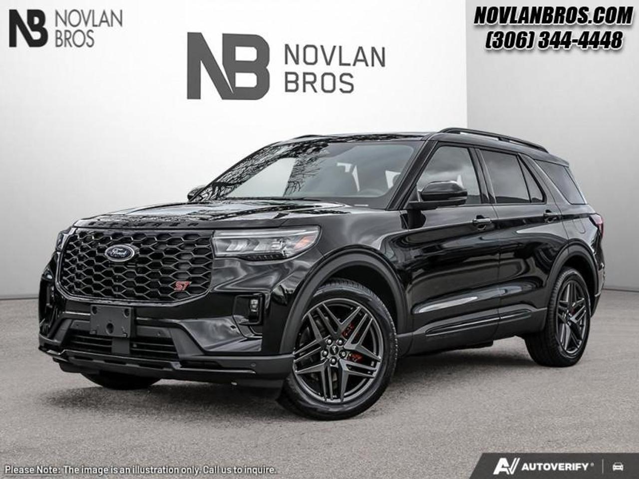 <b>Sport Suspension,  Sunroof,  Cooled Seats,  BlueCruise,  Navigation!</b><br> <br> <br> <br>Check out our great inventory of new vehicles at Novlan Brothers!<br> <br>This 2026 Explorer was built to do more than just get groceries, with all-new technologies, this SUV was built for adventure. <br> <br>This Ford Explorer is the ultimate lifestyle vehicle with plenty of style and space for all of your passengers and cargo. It has the hauling capabilities of a midsize SUV combined with strong off-road capabilities. Whether your next family adventure is to the grocery store or over a high mountain pass, the Ford Explorer was built to get you there with ease.<br> <br>This Agate Black SUV has a 10 Speed Automatic transmission and is powered by a 400HP 3.0L V6 Cylinder Engine. <br> <br> Our Explorers trim level is ST. This range-topping Explorer ST rewards you with sport-tuned suspension, a dual-panel sunroof and cooled front seats, as well as BlueCruise 1.2, inbuilt navigation, Bang & Olufsen audio, an aerial view camera system and a heated steering wheel. Also standard include 21 aluminum wheels, FordPass Connect 5G mobile hotspot internet access, adaptive cruise control, smart device remote engine start, and a power liftgate for rear cargo access. On the inside, occupants are treated to leather upholstery, voice-activated dual-zone climate control, and a 13.2-inch infotainment screen with wireless Apple CarPlay and Android Auto. Safety features also include lane keep assist with lane departure warning, collision mitigation, automatic emergency braking, evasion assist, and rear parking sensors. This vehicle has been upgraded with the following features: Sport Suspension, Sunroof, Cooled Seats, BlueCruise, Navigation, B&O Audio, 360 Camera.<br><br> View the original window sticker for this vehicle with this url <b><a href=http://www.windowsticker.forddirect.com/windowsticker.pdf?vin=1FMWK8GC5TGA53335 target=_blank>http://www.windowsticker.forddirect.com/windowsticker.pdf?vin=1FMWK8GC5TGA53335</a></b>.<br> <br>To apply right now for financing use this link: <a href=http://novlanbros.com/credit/ target=_blank>http://novlanbros.com/credit/</a><br><br> <br/> Total  rebate of $1000 is reflected in the price.   Incentives expire 2026-04-30.  See dealer for details. <br> <br><br> Come by and check out our fleet of 20+ used cars and trucks and 70+ new cars and trucks for sale in Paradise Hill.  o~o