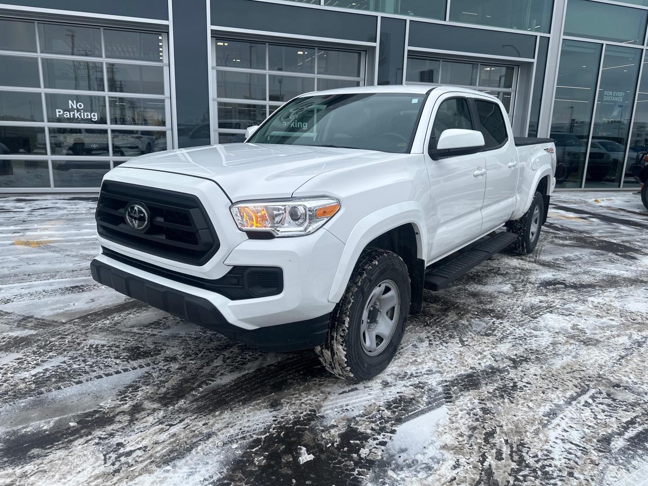 INCLUDED ACCESSORIES: SOFT TONNEAU COVER, BOARDS, 2 SETS OF TIRES AND STEEL RIMS (ALL SEASON AND WINTER)<br><br>Backup Camera, Bluetooth, Heated Seats, Tow Package, Engine Block Heater, 4WD, 16 Alloy Wheels, 400 Watt (120V) Cargo Bed Power Outlet, 8-Way Power Adjustable Driver Seat, Black Front Grille w/Chrome Grille Surround, Connected Services by Toyota, Electrochromic Rear-View Mirror, Fog Lamps, Leather Wrapped Steering Wheel, LED Daytime Running Lights, Radio: Audio Plus, Sliding Sun Visors w/Illuminated Mirrors, SR5 Grade Fabric Seat Trim, Tacoma SR5 Package.<br><br><br>Recent Arrival! 3.5L V6 DOHC 24V LEV3-ULEV70 278hp 6-Speed Automatic 4WD Odometer is 37466 kilometers below market average!<br><br><br>Awards:<br>  * ALG Canada Residual Value Awards   * ALG Canada Residual Value Awards, Residual Value Awards