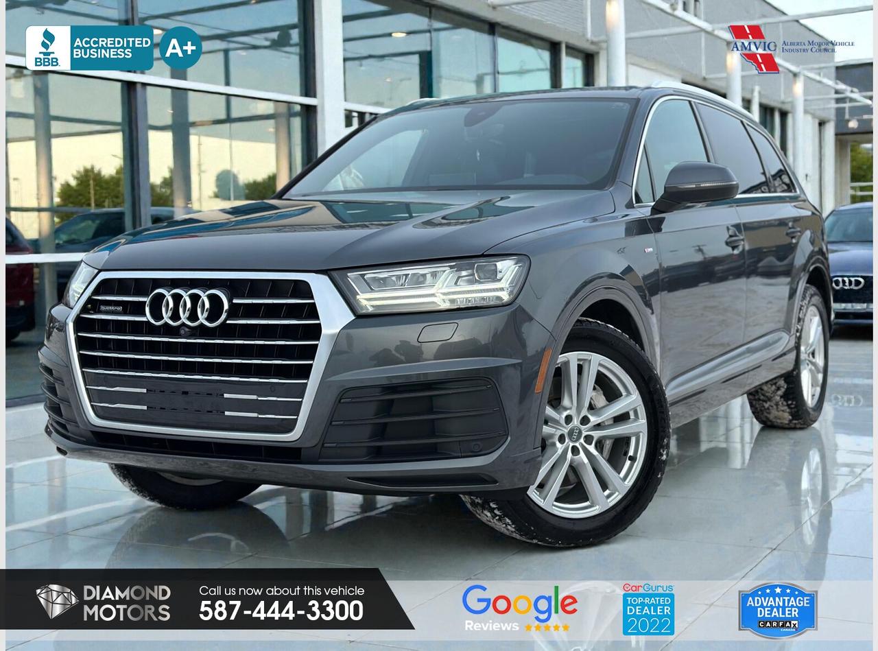 CLEARANCE PRICED  PRICED TO MOVE <br/> 3L 6 CYLINDER ENGINE, ALL WHEEL DRIVE, LEATHER, DIGITAL CLUSTER, HEATED SEATS, HEATED STEERING WHEEL, NAVIGATION, PANORAMIC ROOF, BACKUP CAMERA, BLUETOOTH, KEYLESS ENTRY, PUSH START, AND MUCH MORE! <br/> <br/> <br/> Just Arrived 2017 Audi Q7 Progressiv S-Line AWD Grey has 143,930 KM on it. 3L 6 Cylinder Engine engine, All-Wheel Drive, Automatic transmission, 5 Seater passengers, on special price for $23,700.00. <br/> <br/> <br/> Book your appointment today for Test Drive. We offer contactless Test drives & Virtual Walkarounds. Stock Number: 25024 <br/> Disclosure: This vehicle was previously registered in BC. Vehicle has passed all required inspections in Alberta. <br/> At Diamond Motors, we are dedicated to providing you with an outstanding car-buying experience, offering quality pre-owned vehicles at prices that fit your budget. Our transparent and honest approach means you can expect straightforward guidance without any high-pressure sales tactics. We believe in building lasting relationships with our customers by offering personalized service tailored to your needs. From the moment you step onto our lot, our team is here to support you every step of the way, ensuring you leave confident in your decision. Trust, integrity, and customer satisfaction are the foundation of everything we do. <br/> <br/> <br/> Why choose us? <br/> <br/> Certified Pre-Owned Vehicles <br/> Family Owned & Operated <br/> Finance Available <br/> Extended Warranty <br/> Vehicles Priced to Sell <br/> No Pressure Environment <br/> Inspection & Carfax Report <br/> Professionally Detailed Vehicles <br/> Full Disclosure Guaranteed <br/> AMVIC Licensed <br/> BBB Accredited Business <br/> CarGurus Top-rated Dealer 2022 & 2024 <br/> <br/> <br/> Phone to schedule an appointment @ 587-444-3300 or simply browse our inventory online www.diamondmotors.ca or come and see us at our location at <br/> 3403 93 street NW, Edmonton, T6E 6A4 <br/> <br/> <br/> To view the rest of our inventory: <br/> www.diamondmotors.ca/inventory <br/> <br/> <br/> This dealership provides all required disclosures in accordance with AMVIC regulations. A completed Mechanical Fitness Assessment and its associated inspection work order will be supplied with every vehicle. A Carfax (or equivalent) vehicle history report will also be provided, including available information on previous damage, accident history, stolen or salvage status, and jurisdictional records. <br/> Customers are encouraged to review all vehicle features, options, and equipment for accuracy prior to purchase. <br/>