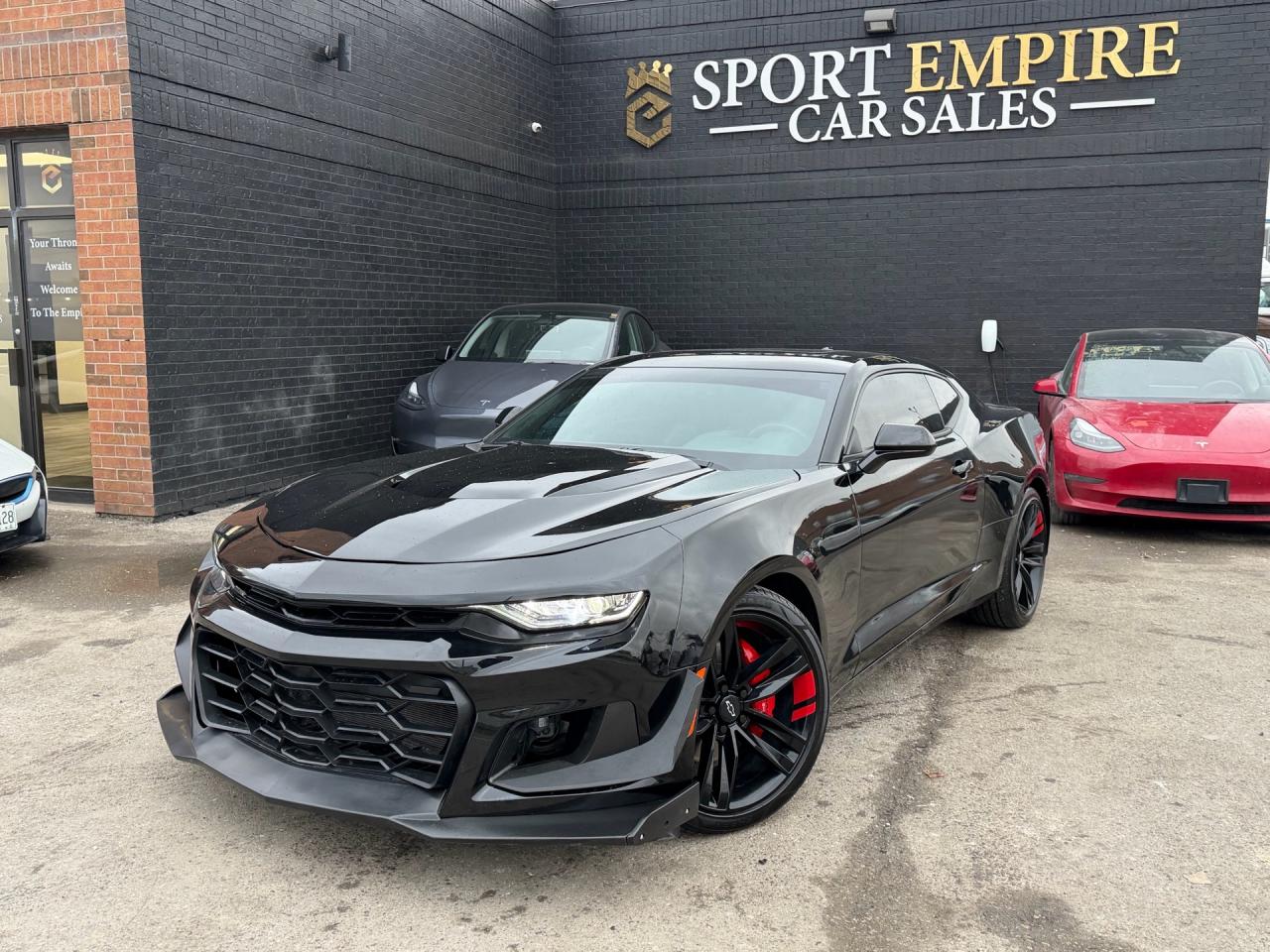 <p>*FULLY LOADED* *RARE LT1* *MINT CONDITION* *HEATED SEATS* *CERTIFIED* *AUTOMATIC* *REVERSE CAMERA* *BLIND SPOT MONITORING* Safety Certified included in Price | By Appointment Only: 416-606-7758 Year :2023 Price: $44,880+HST Make: Chevrolet Model: Camaro SS LT1 Kms: 36,072 Sport empire cars Offering a beautiful Chevrolet Camaro SS LT1 with only 36,072 kms!! For the affordable price of $44,880+HST and licensing. Beautiful Black exterior with a Black alcantara interior. Vehicle COMES SAFETY CERTIFIED!! Professionally detailed and ready to go. Perfect combination of reliability, comfort and luxury. Buy with Trust with an Ontario registered dealer. VIN: 1G1FF1R71P0105924</p>