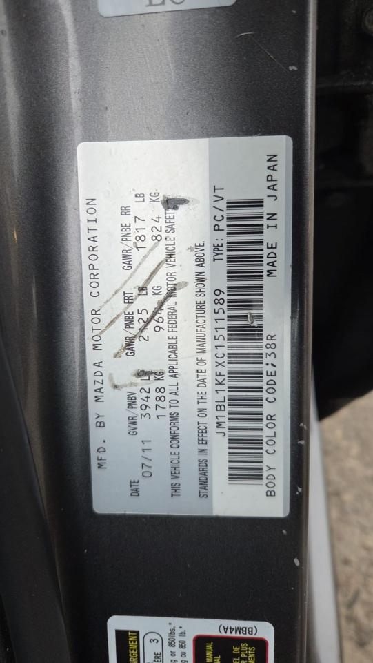 2012 Mazda MAZDA3 GX, HATCH, 4 CYL, ONLY 172KMS, RELIABLE, CERTIFIED Photo