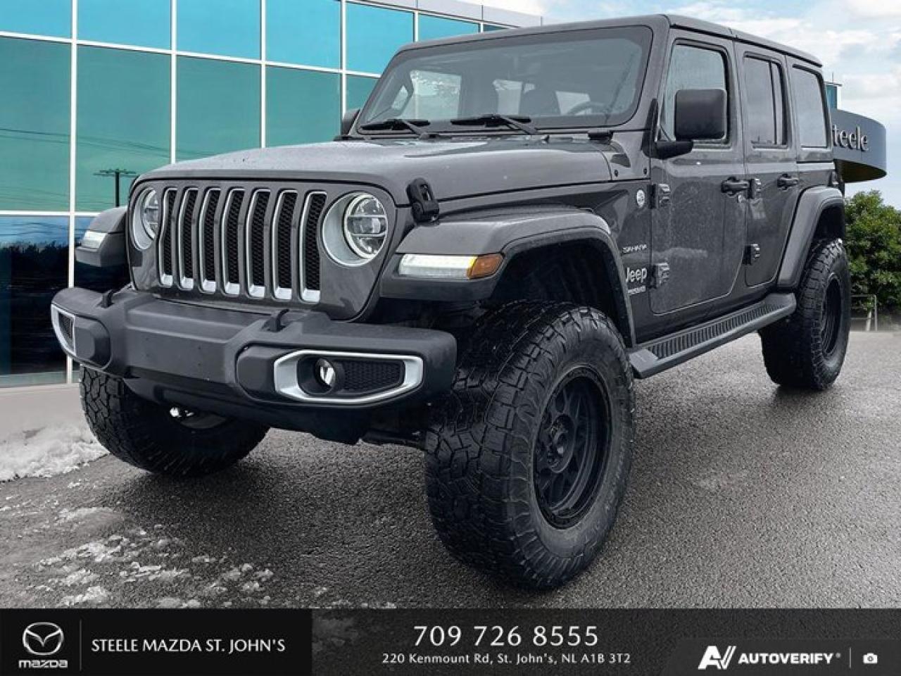 Built for adventure and designed to stand out, this 2019 Jeep Wrangler Unlimited Sahara is the ultimate companion for those who live for the trail and crave a vehicle with serious presence.Powered by a 2.0L intercooled turbo gas/electric hybrid engine, it delivers punchy performance with impressive efficiency perfect for long backroad drives, mountain escapes, and everyday cruising. With just 66,390 kilometers, this Wrangler proves its legendary durability while leaving plenty of adventures ahead.Its advanced 4x4 system paired with a smooth 8-speed automatic transmission with overdrive gives you the confidence to tackle mud, snow, gravel, and rocky terrain without hesitation. Whether youre carving through wilderness trails or rolling through town, the Wrangler Unlimited Sahara commands attention with its iconic Jeep styling and rugged stance that turns heads wherever it goes.Inside, youll find a spacious, refined cabin equipped with modern technology and safety features, blending comfort with the toughness Jeep is known for. From weekend camping trips to daily drives, this Wrangler is built to handle it all without sacrificing style.If youre looking for a rugged SUV that reflects your adventurous lifestyle and stands apart from the crowd, this 2019 Jeep Wrangler Unlimited Sahara is ready to lead the way. Visit Steele Mazda St. Johns today and experience it for yourself.