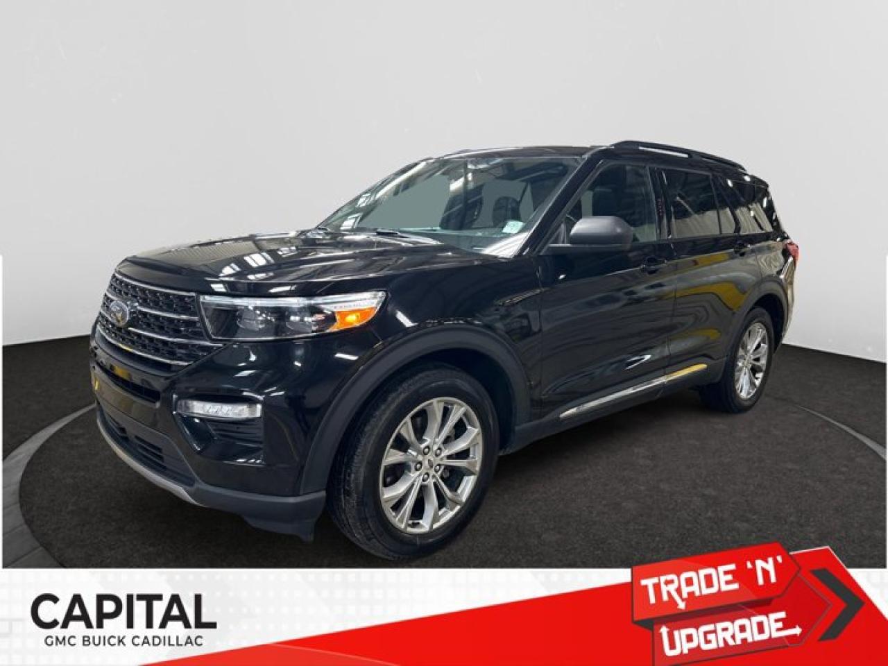 This Ford Explorer XLT is the best selling SUV in its class. Equipped with a 4WD Intercooled Turbo Premium Unleaded I-4 2.3 L engine, this SUV is Black in colour. The XLT trim features 18-inch aluminum wheels and is capable of towing and off-roading. You will be able to take the whole crew with the third row seating, great for road trips, camping and more! You will notice the vehicle has chrome door handles and the convenience of a keyless entry keypad. This spacious interior includes heated bucket seats, a media hub with 2 USB ports, SD card reader and an audio/video input jack and the overhead console has dome/map lights and a cool little holder for your shades. The XLT models come with a powerful sound system including a single-disc CD player and six speakers. MP3-capable so you can load it up with all your music! Safety features include a reverse sensing system and a SOS post crash alert system. This vehicle would be an excellent addition for any family! Contact us today to test drive this Ford Explorer XLT. Check out this vehicles pictures, features, options and specs, and let us know if you have any questions. Helping find the perfect vehicle FOR YOU is our only priority.P.S...Sometimes texting is easier. Text (or call) 306-801-9090 for fast answers at your fingertips!Dealer License #914248Disclaimer: All prices are plus taxes & fees. See dealer for Details. Dealer Permit # 914248