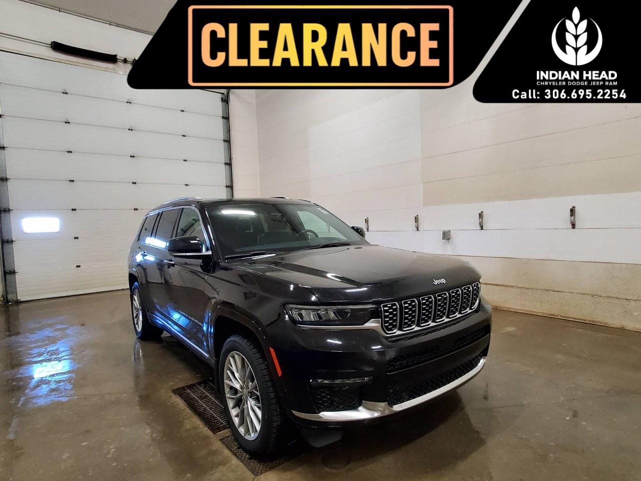 <p>The <strong>2023 Jeep Grand Cherokee L Summit 4x4</strong> represents the pinnacle of Jeep luxury, combining premium craftsmanship, advanced technology, and three-row versatility in a sophisticated SUV designed for every adventure. Finished in stunning <strong>Diamond Black Crystal Pearl</strong> with an upscale <strong>Global Black Palermo leather interior</strong>, this Summit model delivers exceptional comfort and refinement for drivers and passengers alike.</p><p>Powered by the proven <strong>3.6L Pentastar VVT V6 engine with Stop/Start technology</strong> and paired with an <strong>8-speed TorqueFlite automatic transmission</strong>, this Grand Cherokee L offers smooth performance and confident capability. Jeeps renowned <strong>Quadra-Trac II 4x4 system</strong>, <strong>Selec-Terrain Traction Management System</strong>, and <strong>Quadra-Lift air suspension</strong> help provide outstanding control in a variety of driving conditions.</p><p>Inside, luxury is everywhere you look. Premium features include <strong>heated and ventilated front seats</strong>, <strong>heated second-row seats</strong>, <strong>power front seats with massage function</strong>, <strong>heated steering wheel</strong>, <strong>multi-colour ambient LED interior lighting</strong>, <strong>premium Berber floor mats</strong>, and a spacious <strong>third-row 50/50 power-folding bench seat</strong>. The <strong>CommandView dual-pane panoramic sunroof</strong> enhances the cabin with an open, airy feel.</p><p>Technology takes center stage with a <strong>10.1-inch Uconnect 5 NAV touchscreen</strong>, <strong>10.25-inch digital gauge cluster</strong>, <strong>front passenger interactive display</strong>, <strong>wireless charging pad</strong>, and <strong>SiriusXM with 360L</strong> connectivity. The cabin is designed to keep everyone comfortable, connected, and entertained on every journey.</p><p>The <strong>Advanced ProTech Group IV</strong> adds a comprehensive suite of cutting-edge safety and driver-assistance technologies, including a <strong>Head-Up Display</strong>, <strong>Night Vision with Pedestrian and Animal Detection</strong>, <strong>Interior Rear-Facing Camera</strong>, and <strong>auto-dimming digital rearview mirror</strong>. Additional safety features include <strong>Active Driving Assist</strong>, <strong>Adaptive Cruise Control with Stop and Go</strong>, <strong>Surround View Camera System</strong>, <strong>Traffic Sign Recognition</strong>, <strong>Blind-Spot Monitoring with Rear Cross-Path Detection</strong>, <strong>Advanced Brake Assist</strong>, <strong>Full-Speed Forward Collision Warning Plus</strong>, and <strong>Pedestrian/Cyclist Emergency Braking</strong>.</p><p>Additional enhancements include the <strong>Luxury Tech Group V</strong>, <strong>Mopar splash guards</strong>, <strong>Mopar paint protection film</strong>, a distinctive <strong>body-colour roof</strong>, <strong>hands-free power liftgate</strong>, and <strong>power tilt/telescoping steering column</strong>.</p><p>Combining premium luxury, advanced technology, sophisticated styling, and legendary Jeep capability, the <strong>2023 Jeep Grand Cherokee L Summit 4x4</strong> is an exceptional SUV for families who refuse to compromise.</p><p>Please confirm all vehicle details and features with our sales team and start the buying process today.</p>