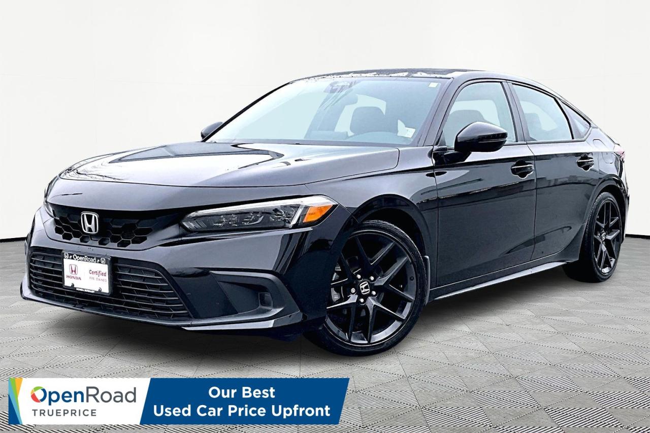 -75,054km -One owner -BC local -Turbocharged 1.5L 4 cylinder engine making 180HP -CVT -FWD -Multi-zone A/C -AM/FM stereo with Bluetooth connection -Wired AppleCarPlay and Android Auto integration -Heated leather steering wheel with audio controls and cruise control -Adaptive cruise control -Front collision mitigation -Lane keeping assist -Automatic headlights -Paddle shifters -Cloth seats -Heated front seats -Power windows and side mirrors -Heated side mirrors -Rear defrost/defogger -Sunroof -Power door locks -Keyless entry -Remote engine start -Remote trunk release -Push to start button -Full LED headlights -Alloy wheels -Back-up camera **Documentation fee $998**