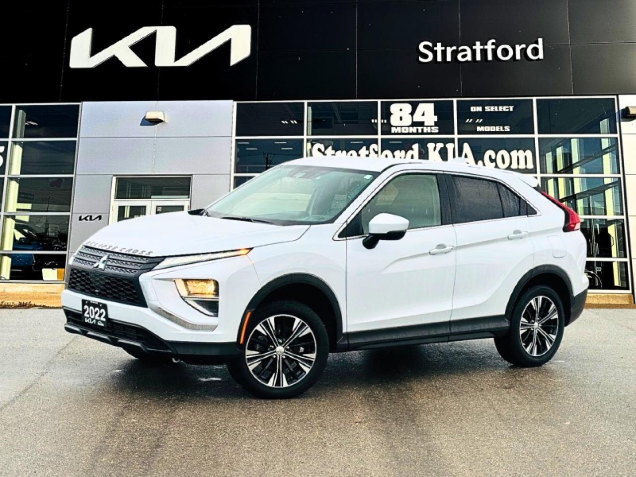 <b>Heated Seats,  Apple CarPlay,  Android Auto,  Forward Collision Alert,  Aluminum Wheels!</b><br> <br> Stratford Kia Used Cars & Pre-Owned Superstore: We sell all makes and models.<br><br>Audi, Acura, Alfa Romeo, BMW, Buick, Cadillac, Chevrolet, Chrysler, Dodge, Ram, Ferrari, Ford, GMC, Genesis, Honda, Hyundai, Infiniti, Jaguar, Jeep, Kia, Lamborghini, Land Cruiser, Lexus, Lincoln, Land Rover, Maserati, Mazda, Mercedes AMG, Mercedes Benz, Mini, Mitsubishi, Nissan, Porsche, Ram, Subaru, Tesla, Toyota, Volkswagen, Volvo.<br> <br>  Bold and distinct, the Mitsubishi Eclipse Cross is as stylish and unique as you are. This 2022 Mitsubishi Eclipse Cross is for sale today in Stratford. <br> <br>The sharply sculpted character line creates the appearance that this redesigned Eclipse Cross was carved from a single block of metal. With a gorgeous profile, aggressive front end styling and sculpted body lines, the Mitsubishi Eclipse Cross is ready to turn heads. This compact SUV is definitely not generic, with futuristic technology, a fuel efficient yet powerful motor, and an intelligent drivetrain with adaptable handling. If you need next level tech and irresistible style, look no further than this impressive Mitsubishi Eclipse Cross. This  SUV has 51,389 kms. Its white diamond in colour. It has an automatic transmission and is powered by a  1.5L I4 16V GDI DOHC Turbo engine. <br> <br> Our Eclipse Crosss trim level is ES. This stunning crossover comes loaded with an 8 inch color display and is designed to fit your lifestyle with Android Auto and Apple CarPlay, Bluetooth 2.0 streaming audio, SiriusXM radio and heated front seats. Additional features include stylish aluminum wheels, Super All-Wheel Control with terrain selectors (Normal, Snow, Gravel), a remote keyless entry system and a 60/40 split rear seat, heated side mirrors, forward collision alert, automatic climate control, cruise control, active stability control, front fog lamps and a rear view camera to help back into and out of those tight spaces. This vehicle has been upgraded with the following features: Heated Seats,  Apple Carplay,  Android Auto,  Forward Collision Alert,  Aluminum Wheels,  Fog Lamps,  Remote Keyless Entry. <br> <br>To apply right now for financing use this link: <a href=https://www.stratfordkia.com/credit-application/ target=_blank>https://www.stratfordkia.com/credit-application/</a><br><br> <br/><br>While every effort is made to ensure accuracy, we are not responsible for any errors and omissions. ***In-stock vehicle may differ from online listing— Please confirm details with dealerPlease see your dealer for current pricing. <br><br>Stratford Kia is a proud member of the Trinity Auto Group. Serving Stratford and South Western Ontario. We invite you to experience our unparalleled Customer Service and truly enjoy your Car Buying experience, the way it should be. WE NEED YOUR TRADE! We offer top market value for trade ins. We also offer a great selection of Pre-Owned Vehicles. Our second-to-none reconditioning process and attention to detail are why our customers know they can buy with confidence. Experience the Stratford Kia difference today! 863 Erie Street. Stratford Ont. N5A 6S4<br> Come by and check out our fleet of 30+ used cars and trucks and 60+ new cars and trucks for sale in Stratford.  o~o