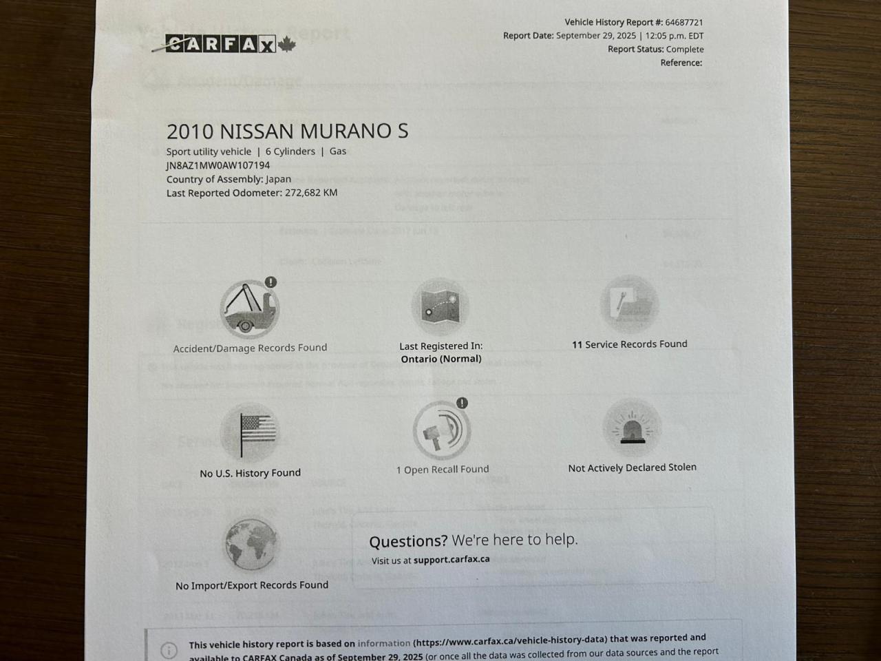 2010 Nissan Murano AWD 4DR LE Photo