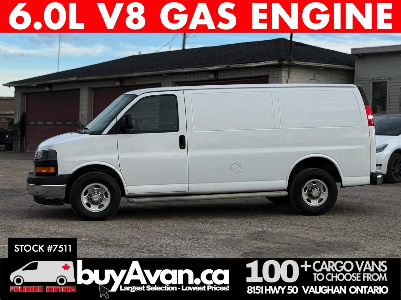 2018 GMC Savana Cargo Van 2500 Shelves + Divider 6.0L V8 Photo0